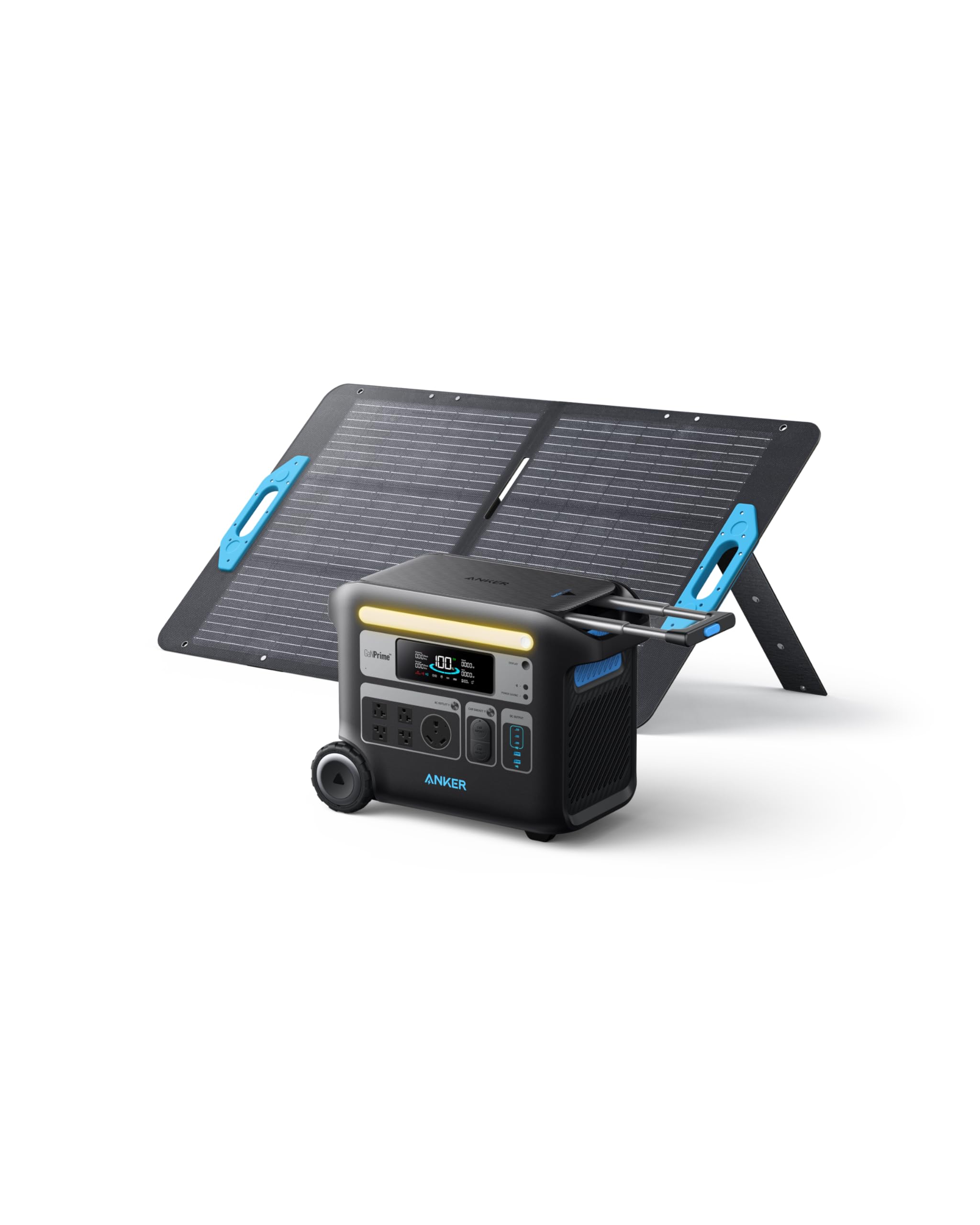 Anker Solix F2000 Portable Power Station, Powerhouse 767, 2048Wh Ganprime Solar Generator With 100W Solar Panel, Lifepo4 Batteri