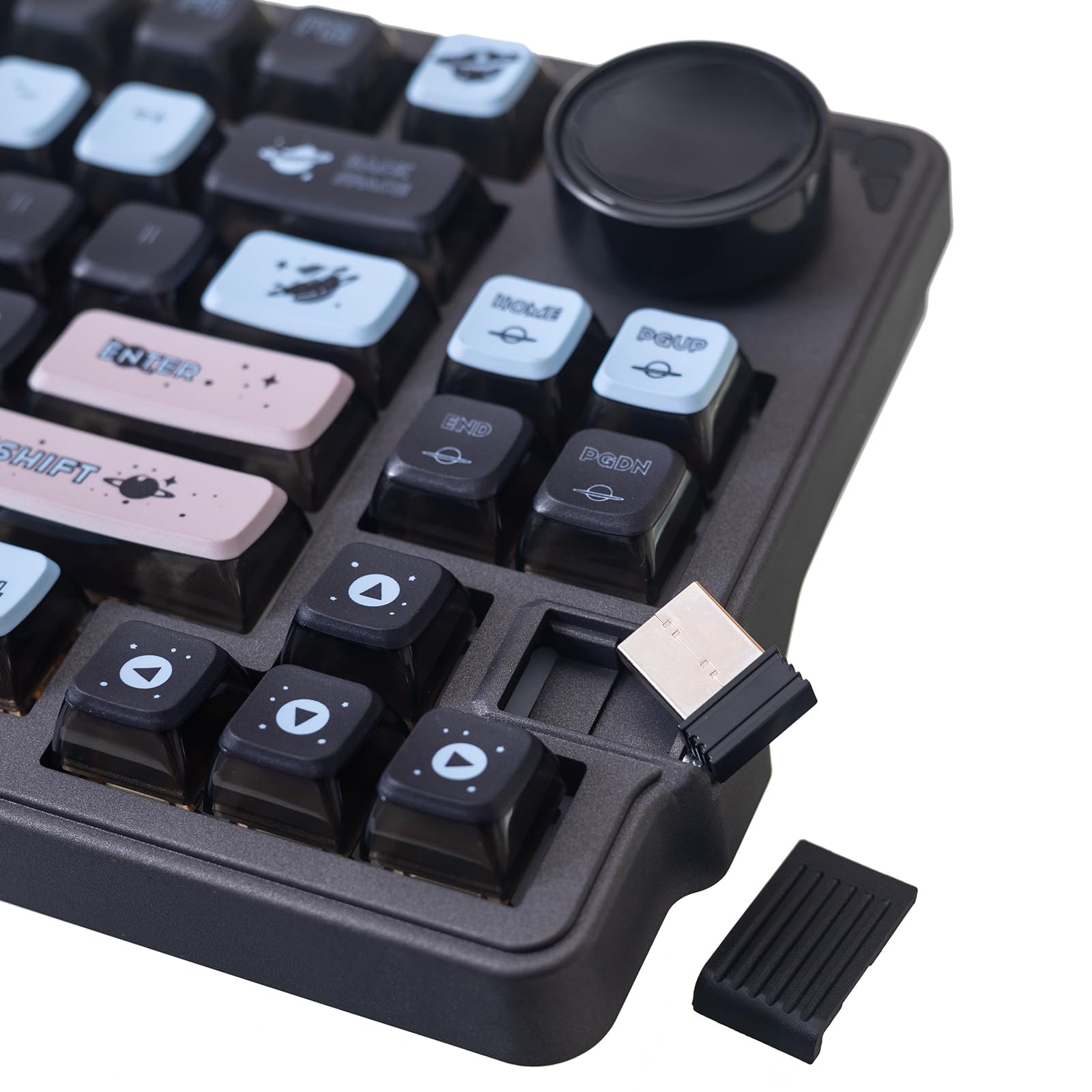 Gk Gamakay Lk75 75% Mechanical Keyboard With 2 In 1 Tft Smart Display&Knob, Bluetooth 5.0/2.4Ghz Wireless/Usb C Wired Mda Profil