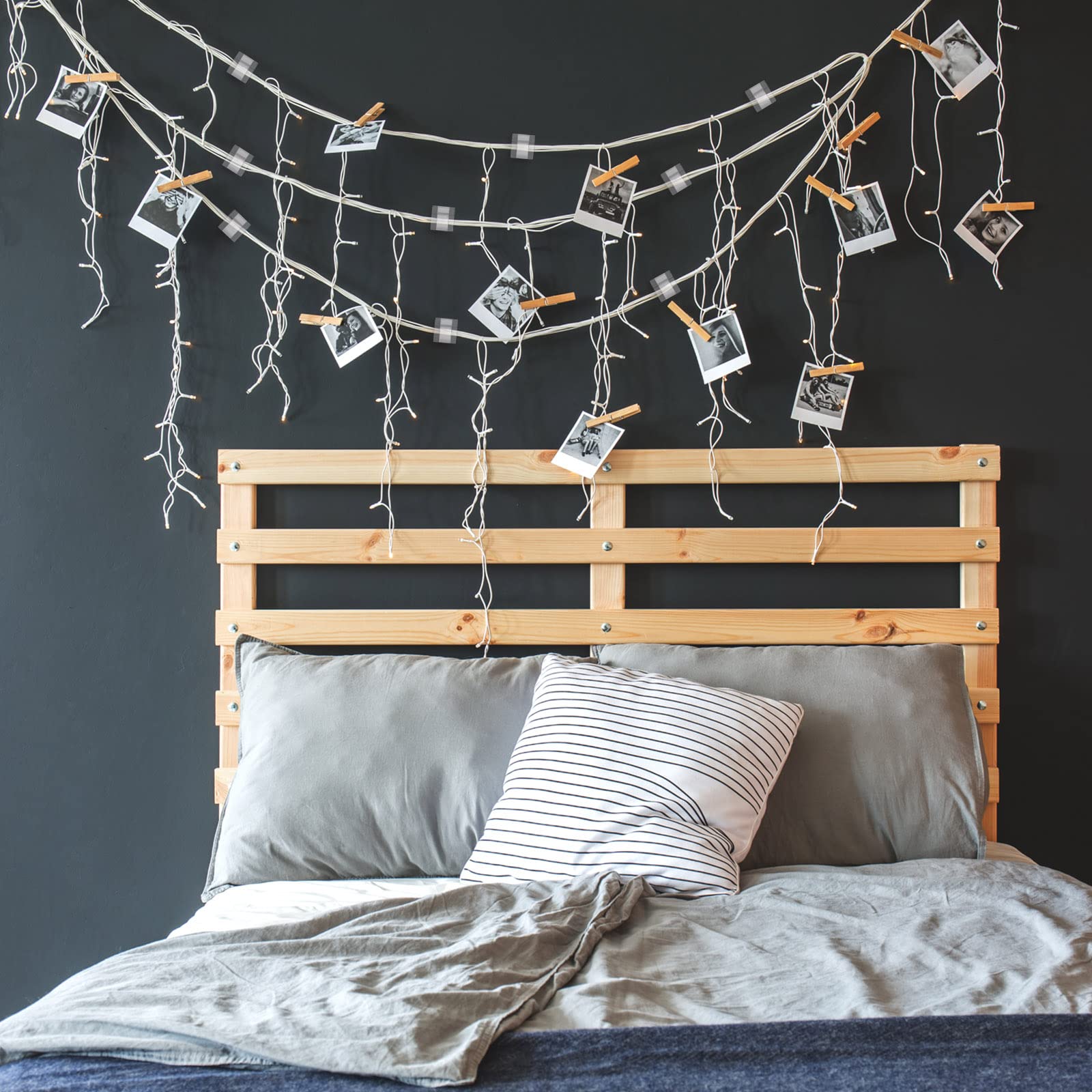 Blulu 100 Pcs Adhesive Cable Clips Light Clip Upgraded Wall Wire Holder For Cable Management Wall Under Desk Christmas Lights(La