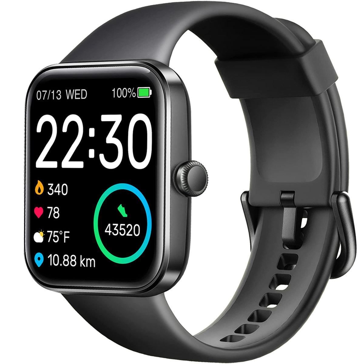 Skg Smart Watch, Fitness Tracker With 5Atm Swimming Waterproof, Health Monitor For Heart Rate, Blood Oxygen, Sleep, 1.7 ' ' Touc