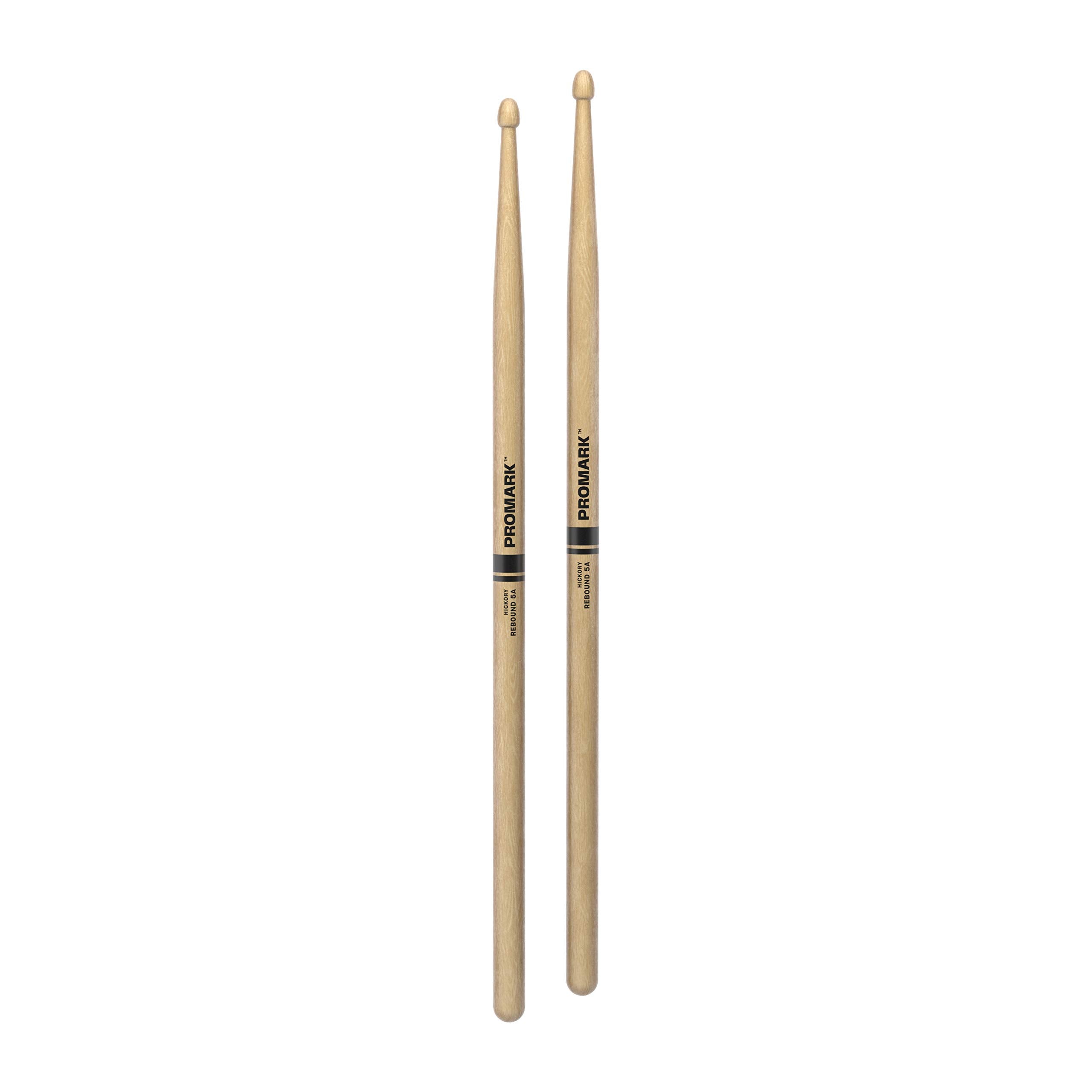Promark Drum Sticks   Rebound 5A Drumsticks   Drum Sticks Set   Acorn Wood Tip For Larger Sweet Spot   Hickory Drum Sticks   Consistent Weight And Pitch   1 Pair