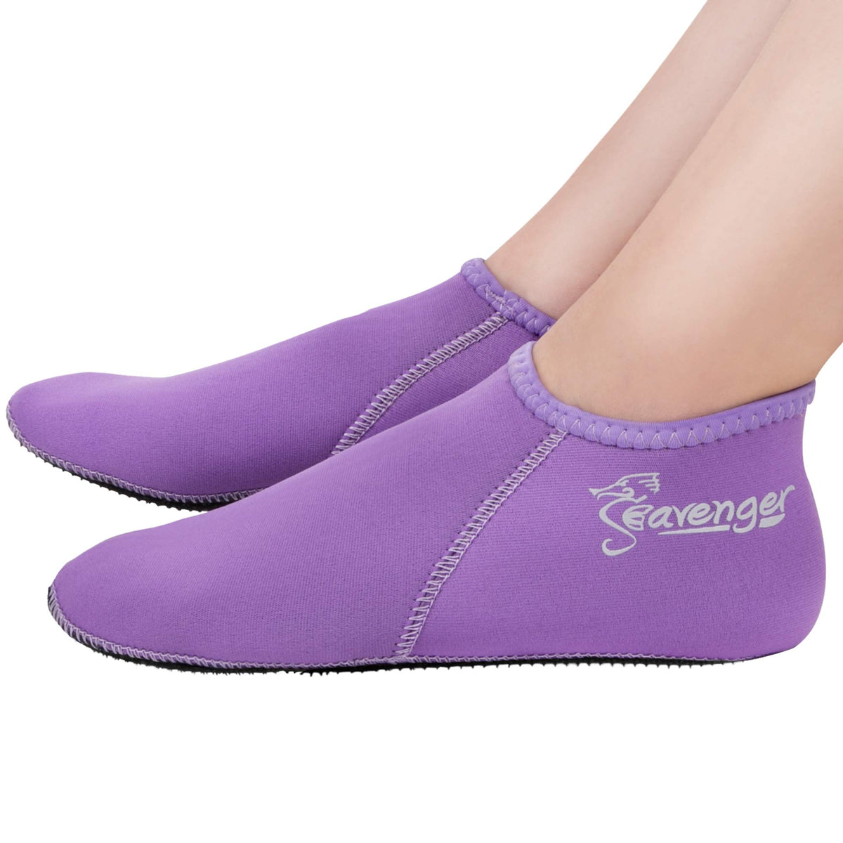 Seavenger Zephyr 3Mm Neoprene Socks  Wetsuit Booties For Scuba Diving, Snorkeling, Swimming (Lilac, X Large)