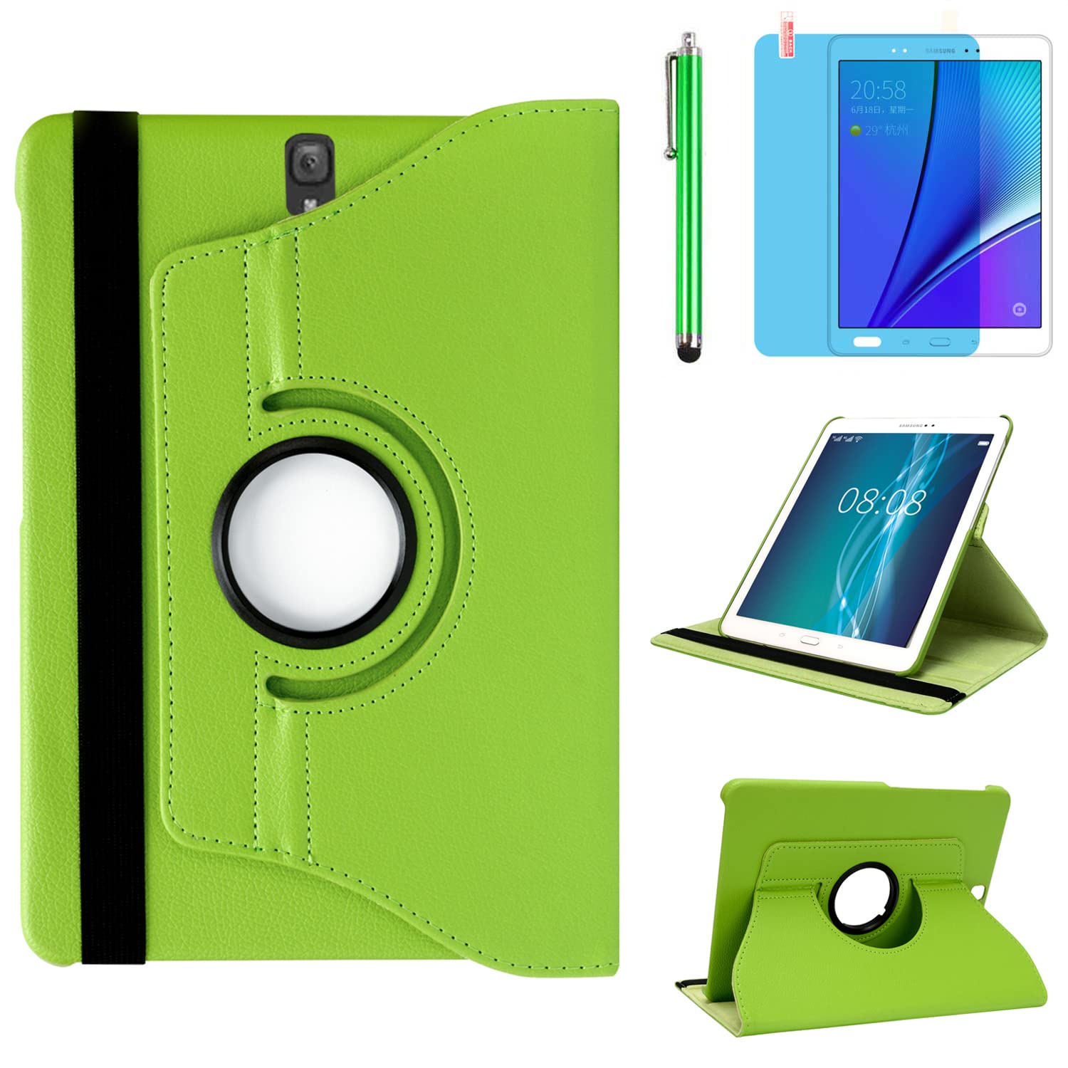 Case For Samsung Galaxy Tab S3 9.7 Inch 2017 (Sm T820 Sm T825 Sm T827),360 Degree Rotating Stand Case Full Protective Cover,With
