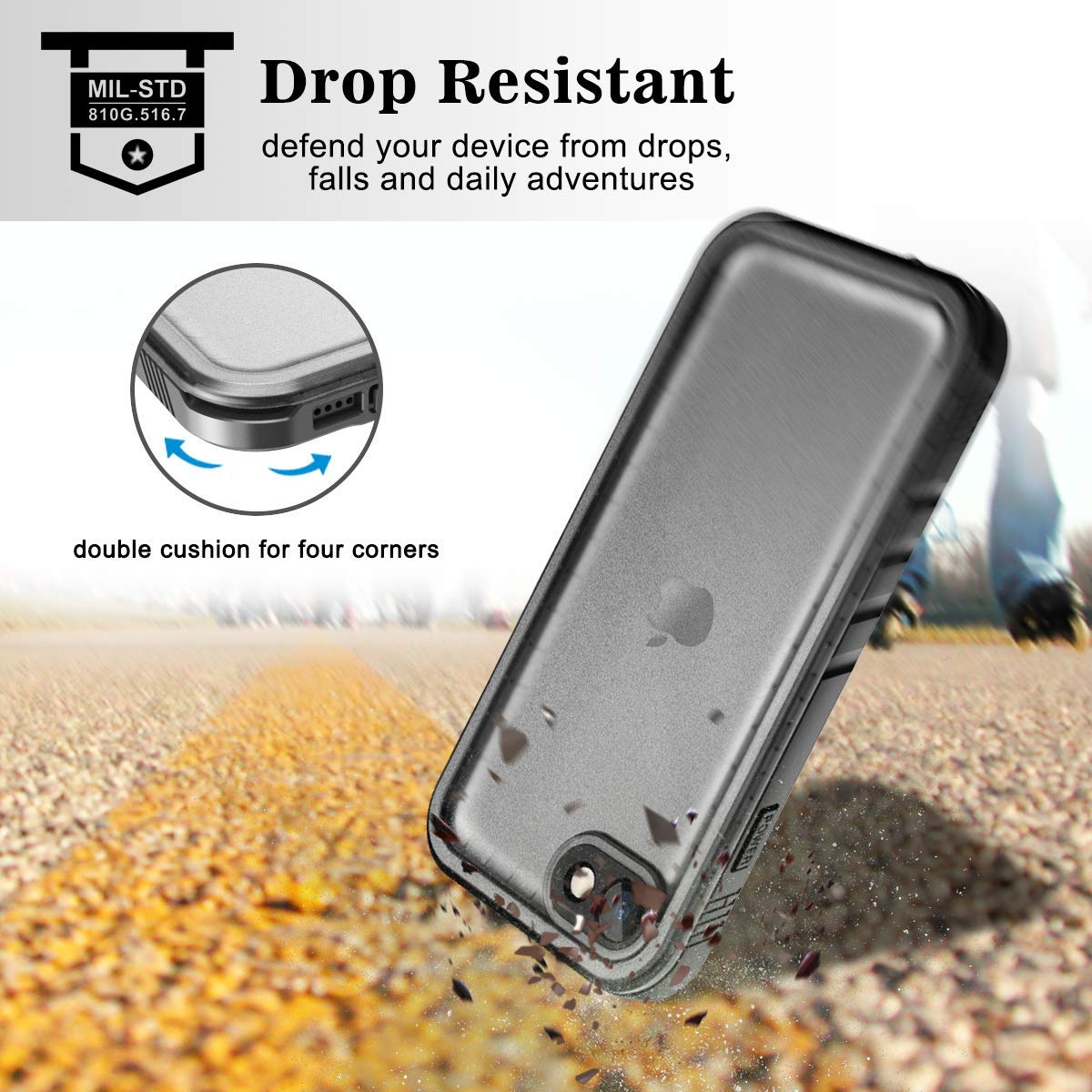 Sportlink Waterproof Case For Iphone Se 3Rd 2022/Iphone Se 2Nd 2020/Iphone 7/8 - Full Body Shockproof Dustproof Phone Screen Pro