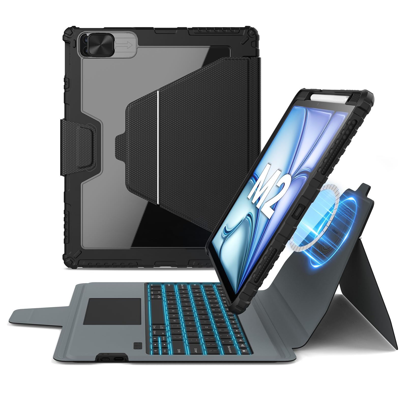 Nillkin For Ipad Air 11 Inch (M2) 2024 New Ipad Air Keyboard And Magnetic Stand Case For Ipad Air 5, Ipad Air 10.9 Ipad Air 4 Ke