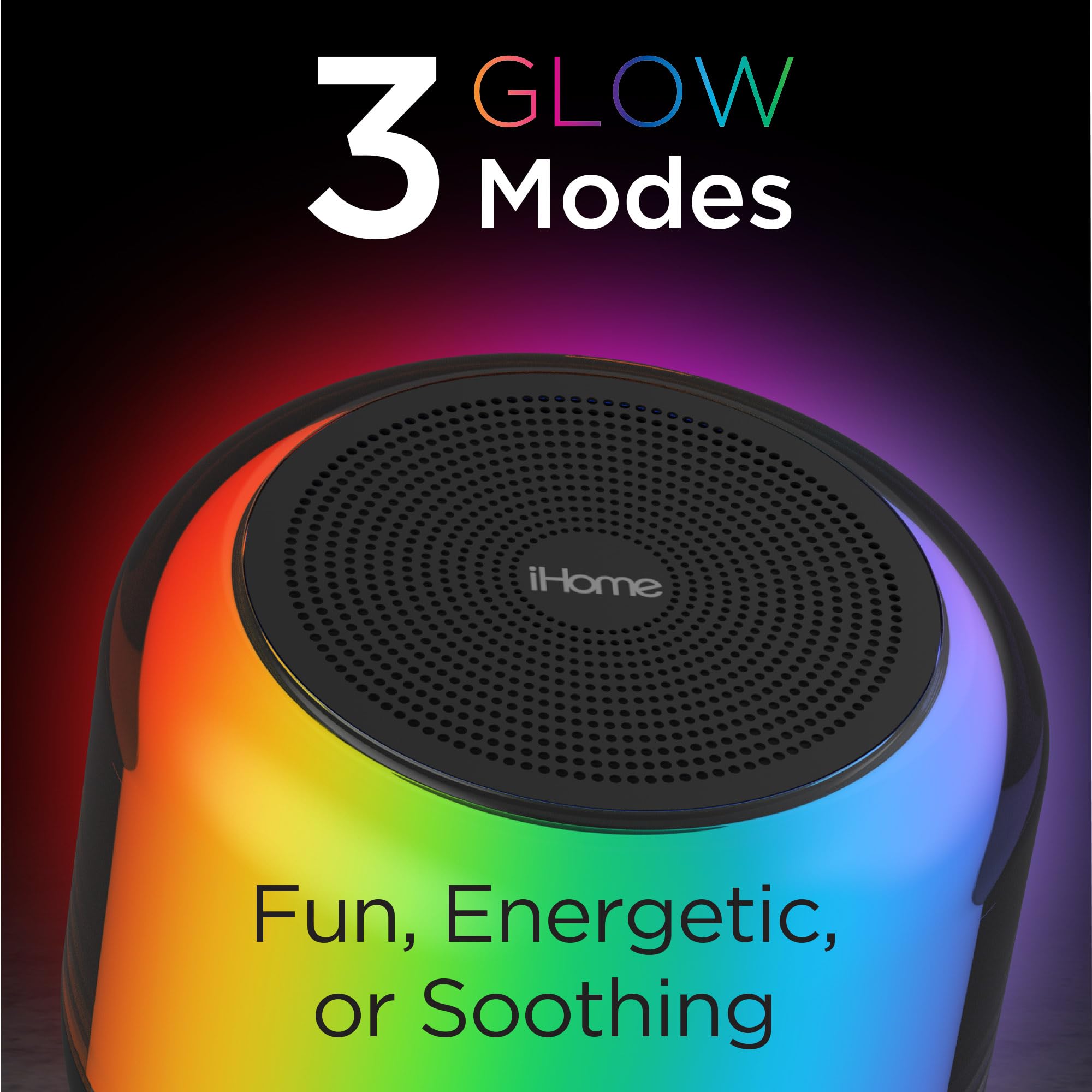 Ihome Bluetooth Speaker With Color Changing Lights, Rechargeable And Portable Speaker With 18 Hour Battery Life (Ibt64Bz)