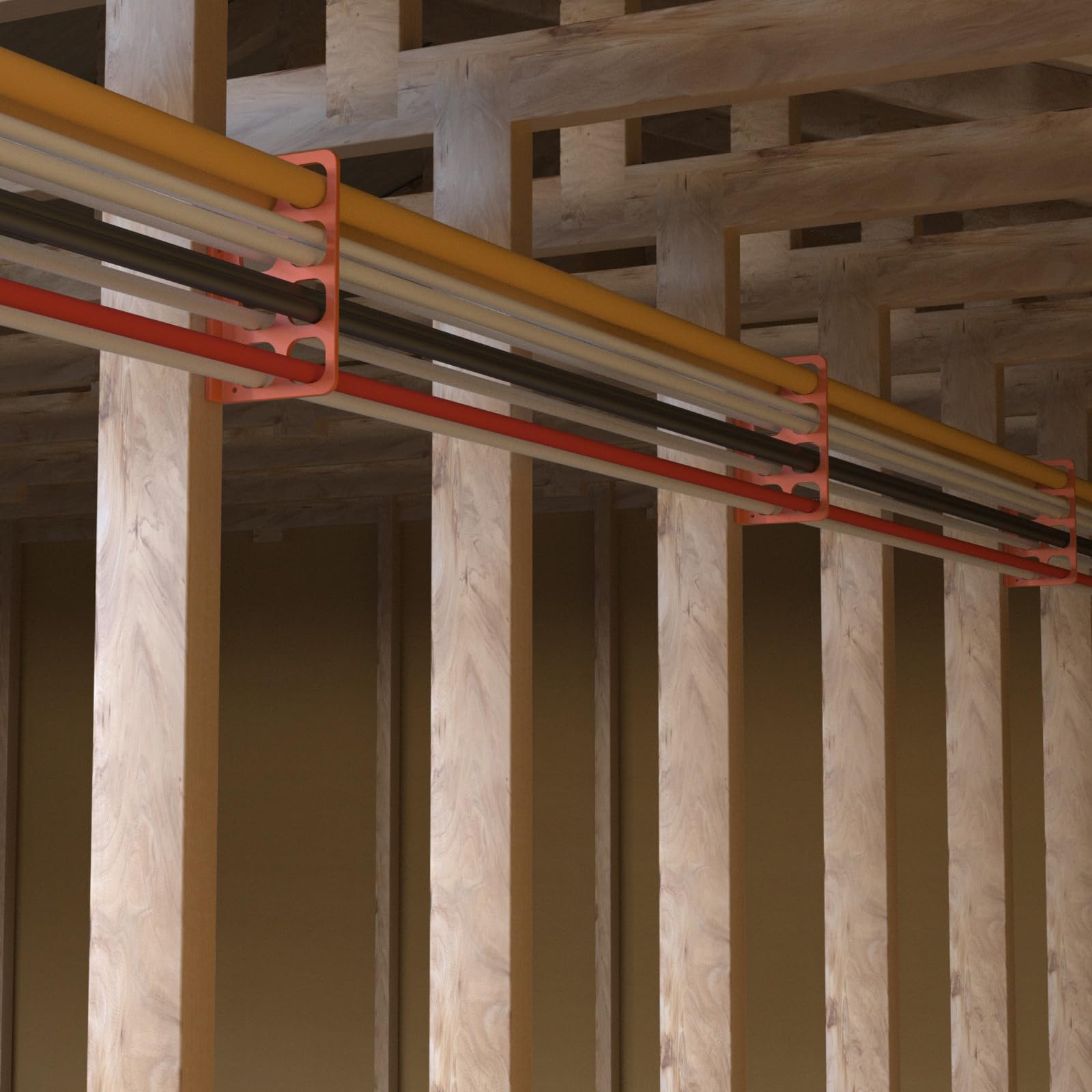 Lcgaoya 20Pcs Cable Chase,Wire Bracket,Cable Support Bracket,Cable Box,For Wire And Cable Management Devices,Orange