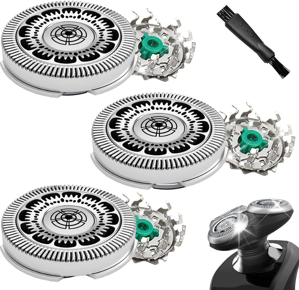 Sh60 Replacement Heads Compatible With Philips Norelco 6000 Replacement Blades For Norelco Series 6000 Replacement Heads For Phi