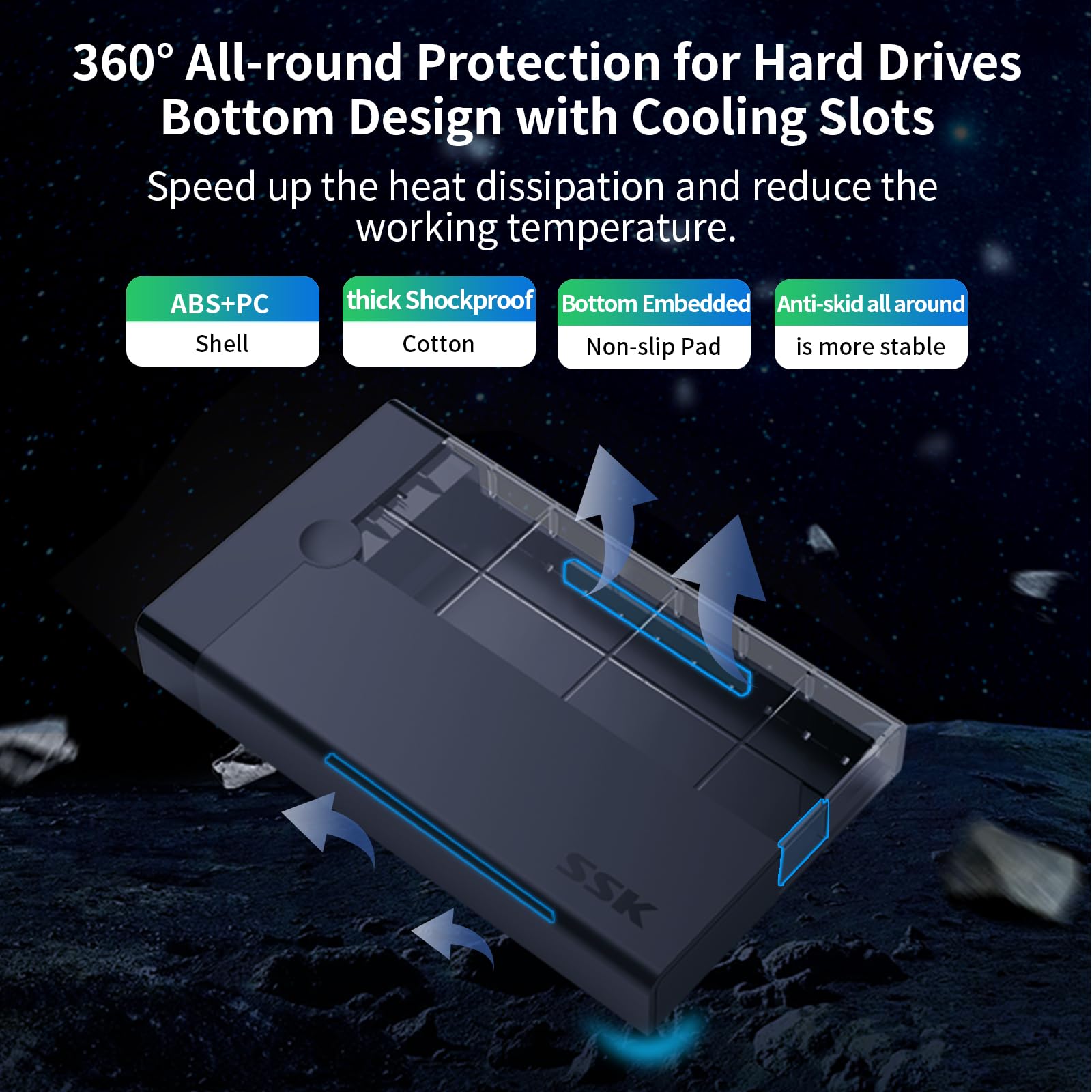 Ssk 3.5 External Hard Drive Enclosure Usb 3.0 To Sata Lay Flat Tool Free Case Dock For 3.5 2.5 Inch Ssd/Hdd Up To 20Tb Hard Drive Docking Station Supports Uasp Trim