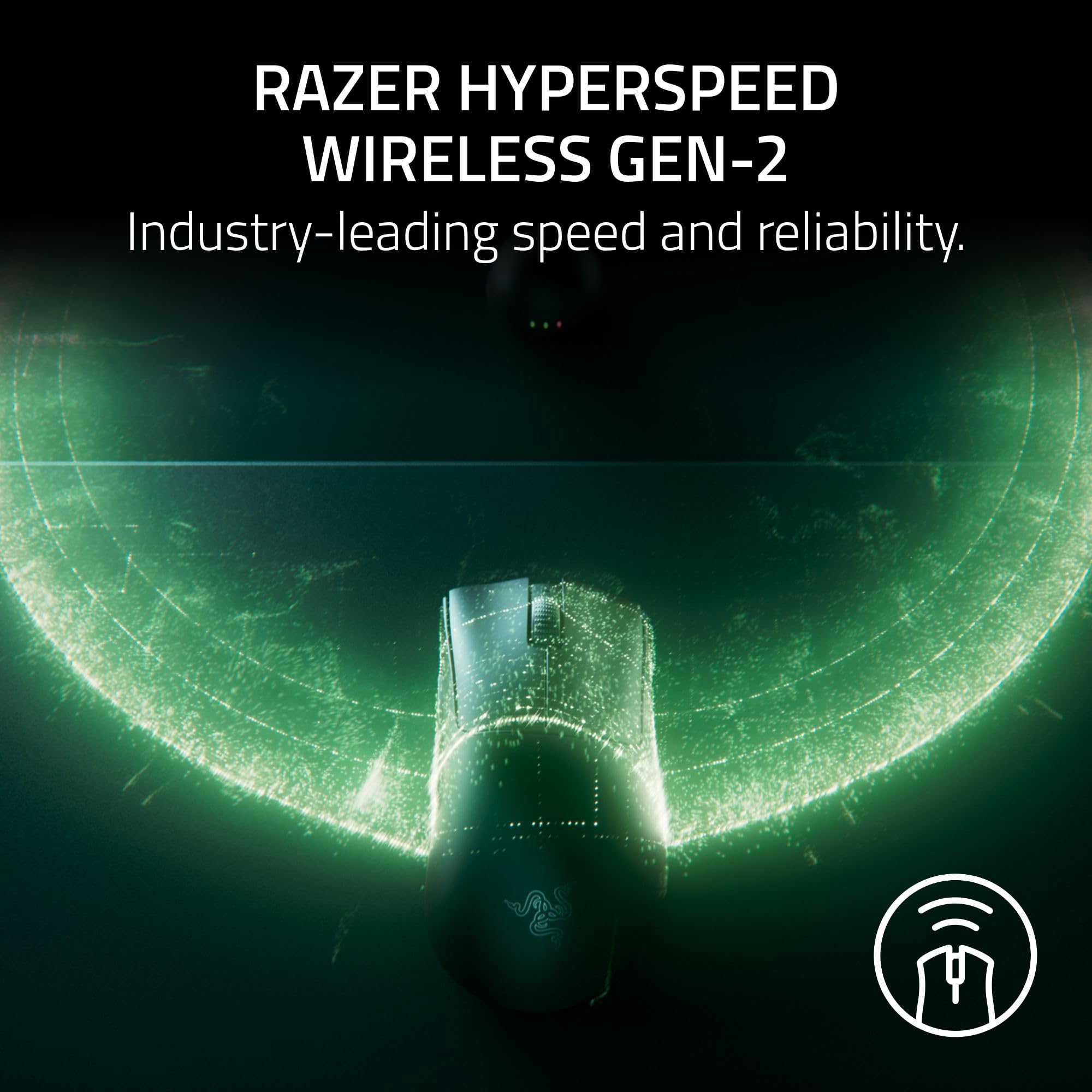Razer Deathadder V4 Pro Wireless Gaming Mouse: 56G Lightweight - Hyperspeed Wireless Gen-2 - Optical Scroll Wheel - Optical Swit