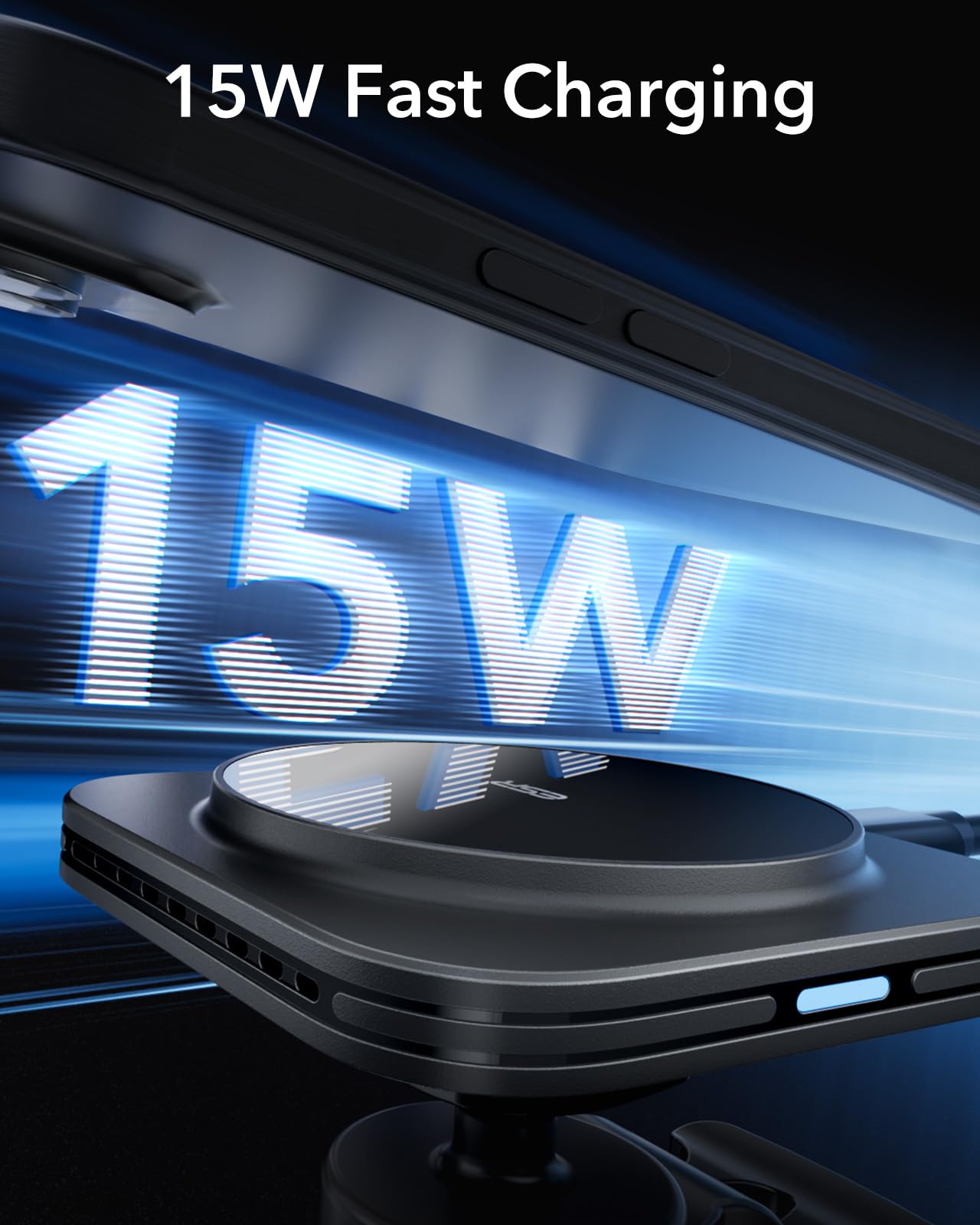 Esr For Magsafe Car Mount Charger, 15W Magnetic Wireless Car Charger, Compatible With Magsafe Car Charger,Air Vent Dashboard Phone Holder Mount For Iphone 16 15 14 13 12, Galaxy S25, Fast Charging