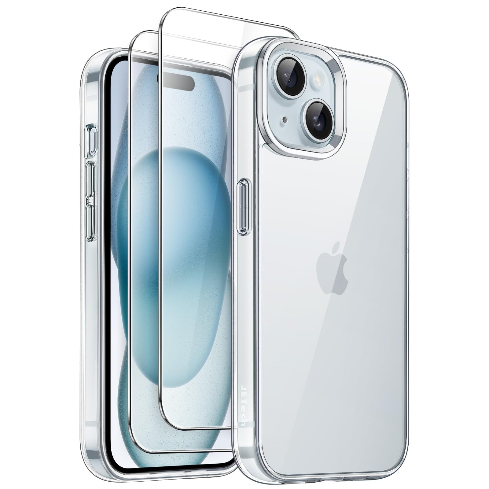 JETech 3 in 1 Case for iPhone 15, AntiYellowing, Clear