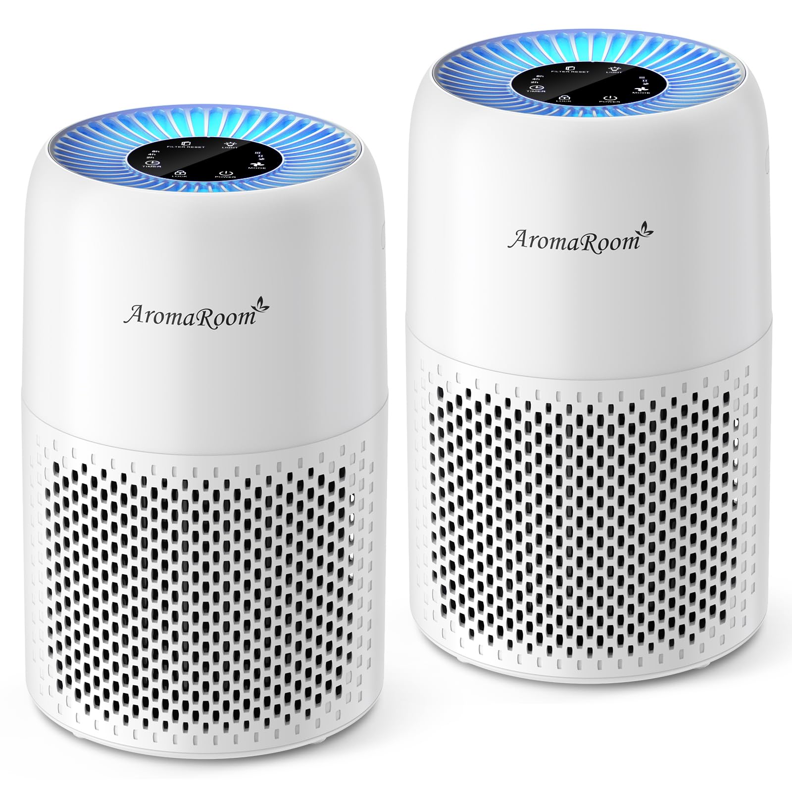 Aromaroom 2 Pack Air Purifiers For Bedroom, H13 Hepa Air Purifier For Home With Aromatherapy, Portable Air Cleaner For Smoke, Al