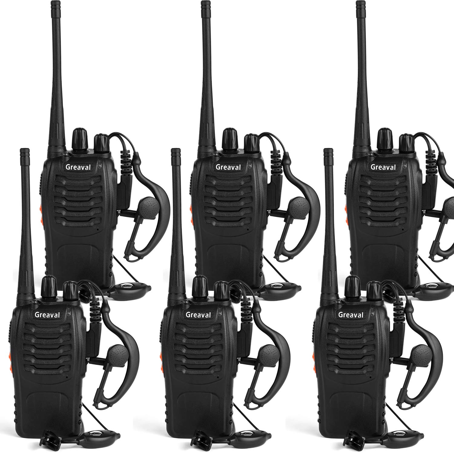 Greaval Long Range Walkie Talkies Rechargeable Two Way Radios With Earpiece, Walkie Talkies For Adults 16 Channel Uhf 400 470Mhz