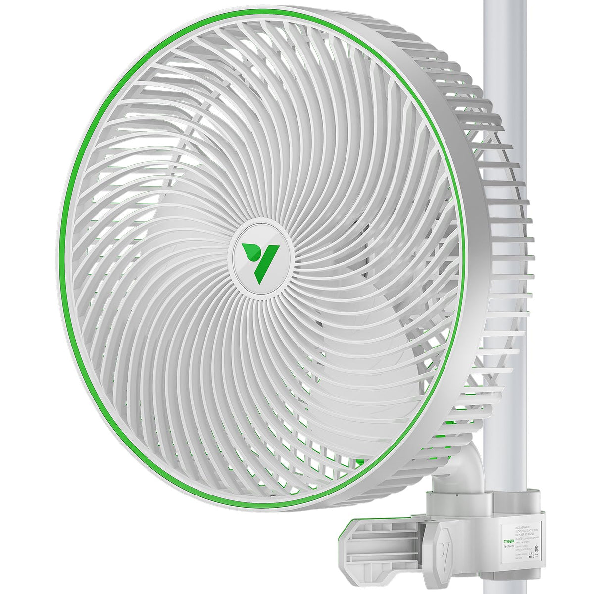 Vivosun Aerowave E9 Grow Tent Fan 9'', Ec Motor, Wifi Controllable, Us Patented Auto Oscillating Clip Fan, Ip54 Weatherproof, St