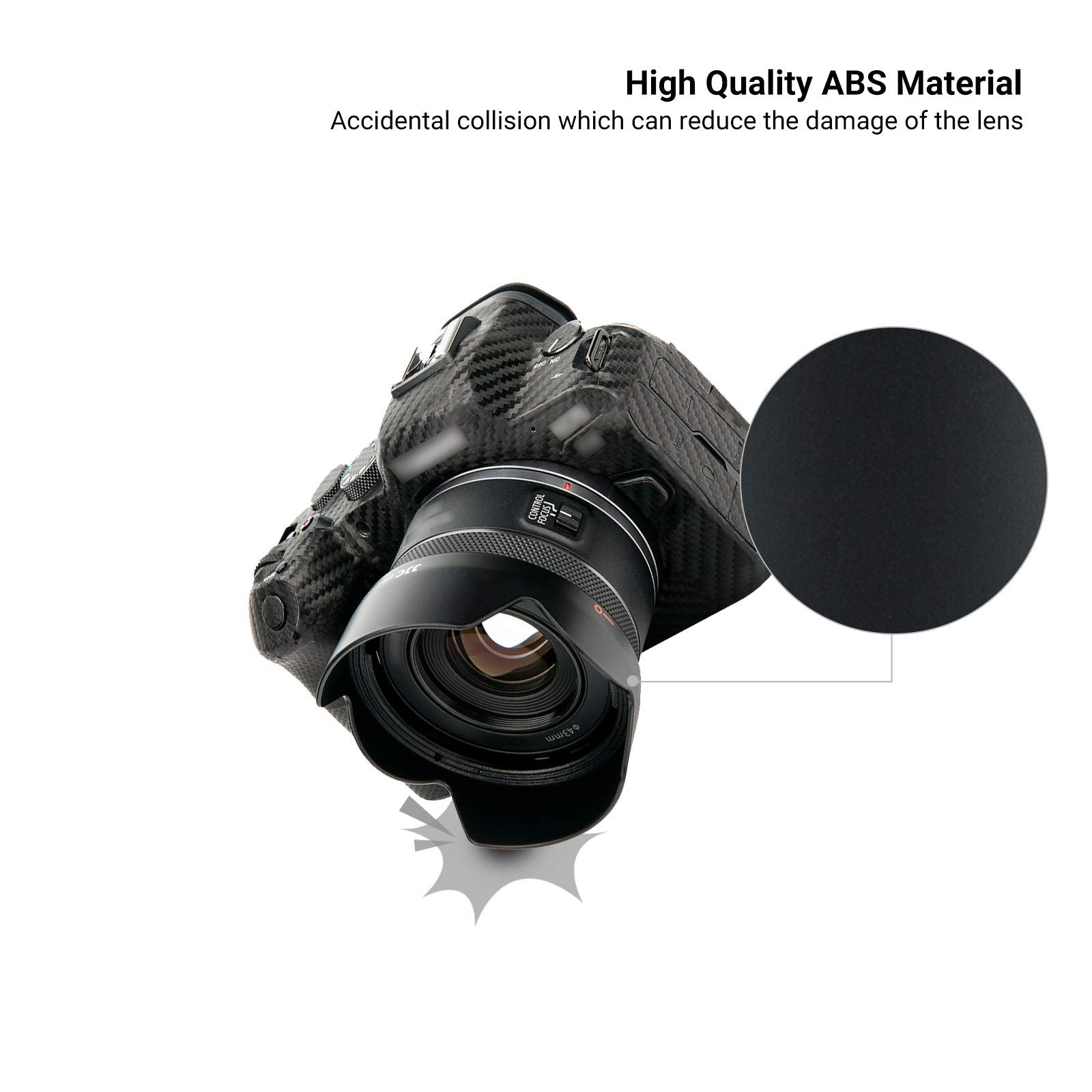 Tulip Flower Lens Hood For Canon Rf 50Mm F/1.8 Stm On Eos R6 R5 Rp R Camera, Reversible Lens Shade Replace Canon Es 65B Lens Hoo