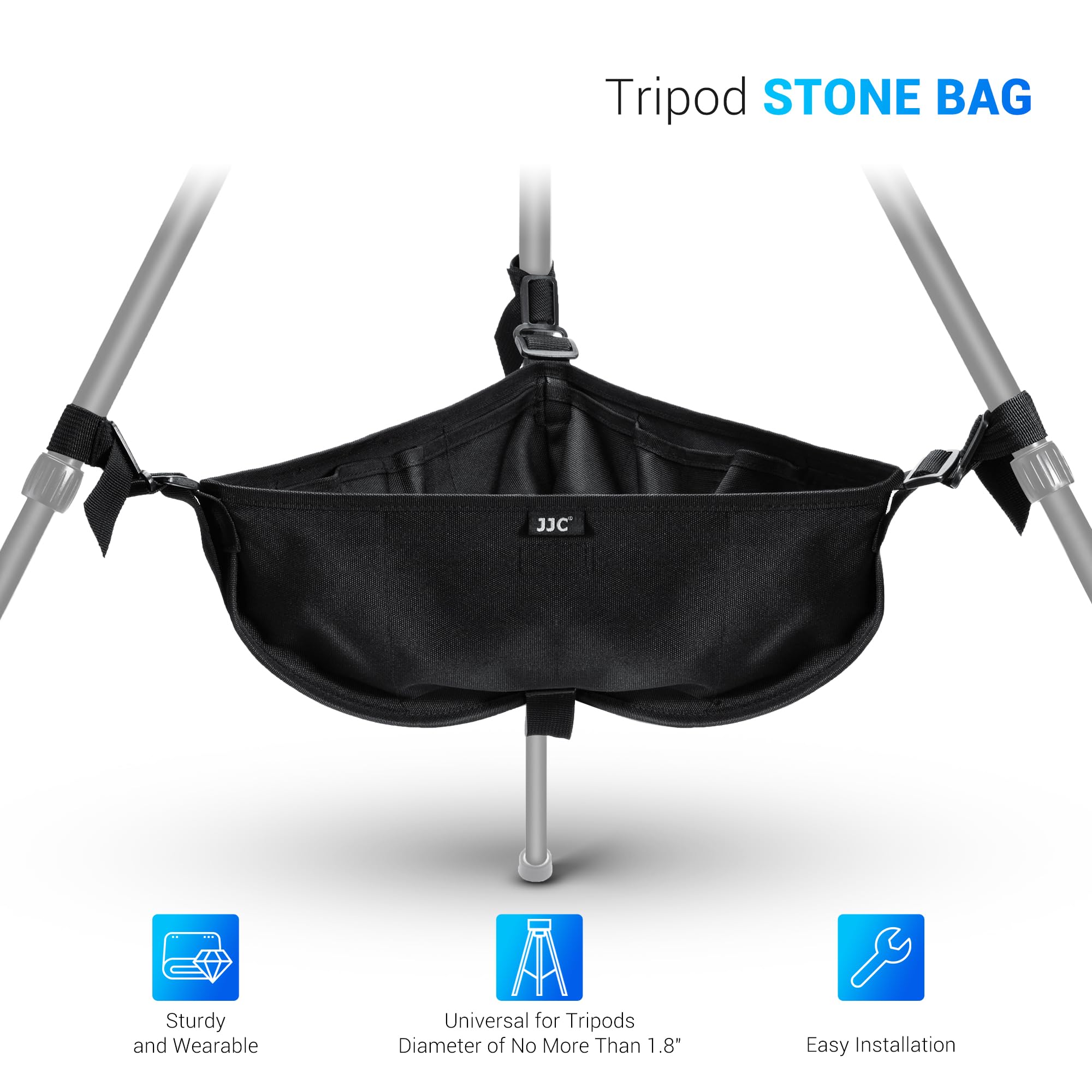 Jjc Tripod Weight Stone Bag, Heavy Duty Sandbag For Lightweight Tripod Easel Light Stand Astrophotography, Tripod Rock Bag Camer