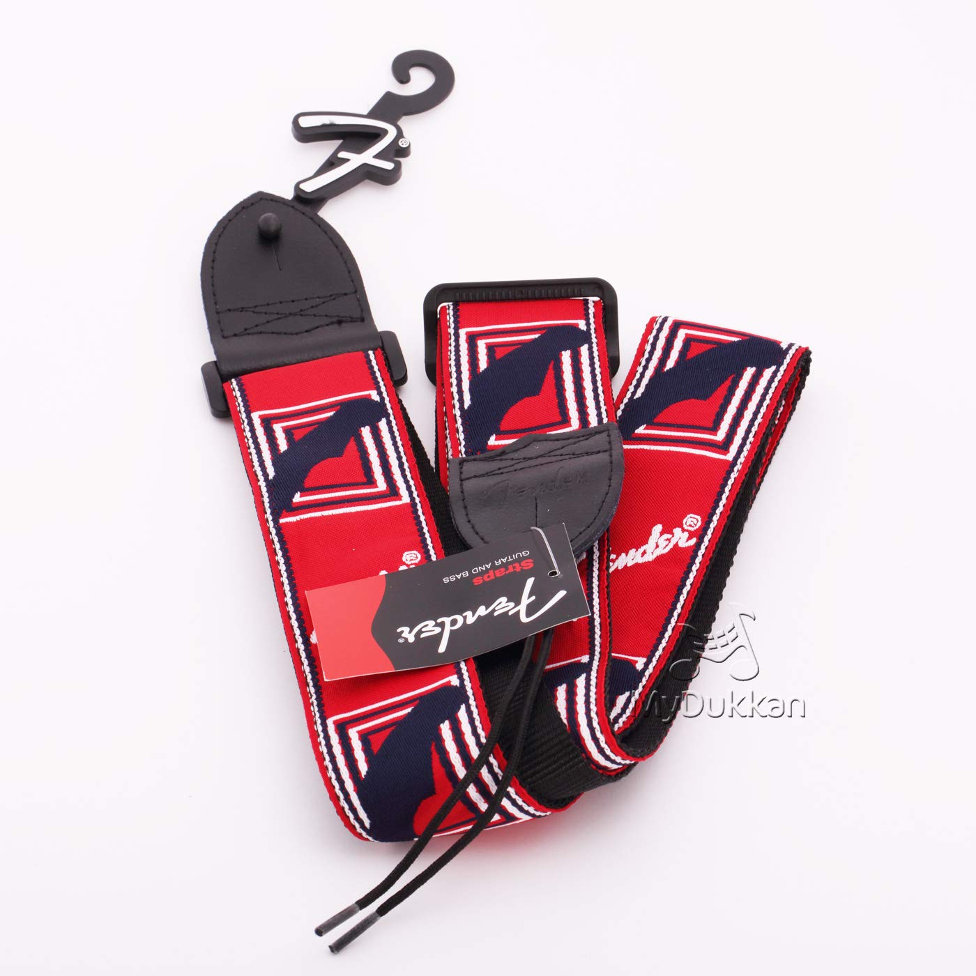 Fender Monogrammed Guitar Strap, 2In, Red/White/Blue