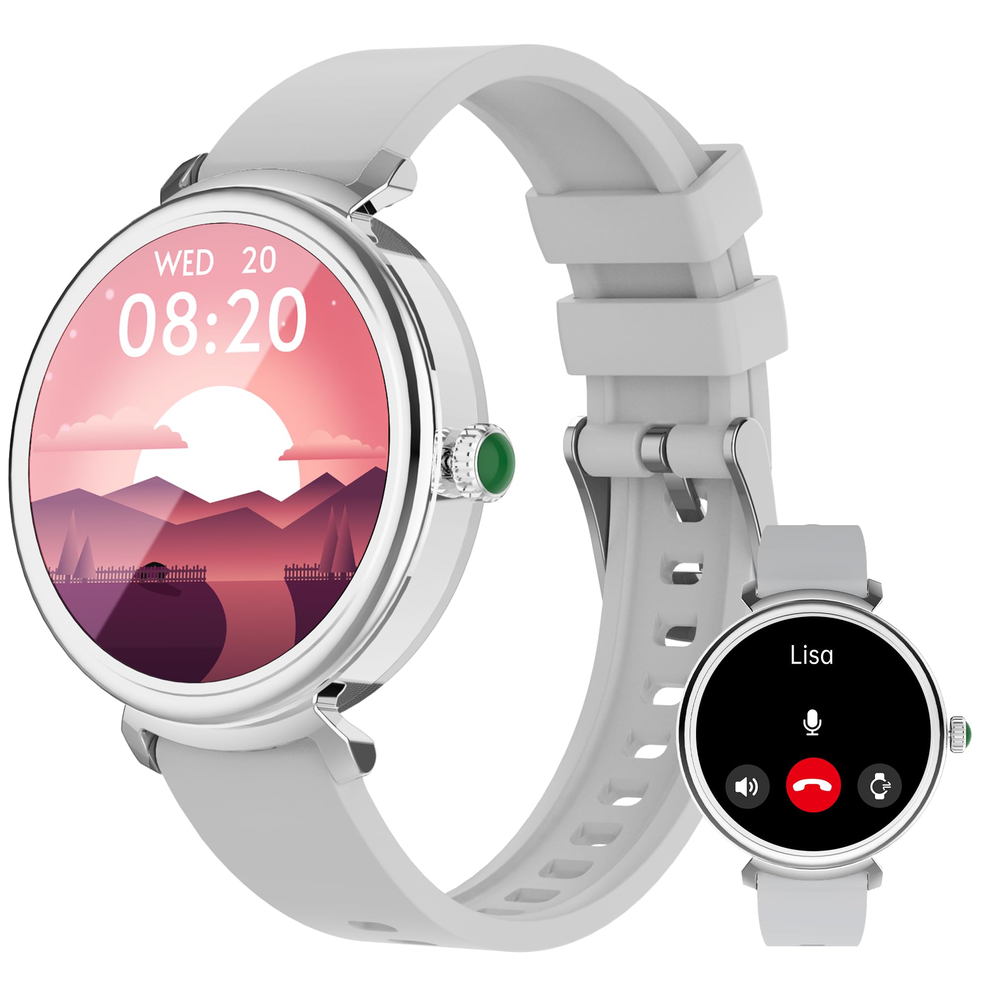 Azgqswr Smart Watch For Women With Answer/Make Call,1.27'' Hd Waterproof With Diy Faces,Fitness Tracker Smart Watch With Heart R