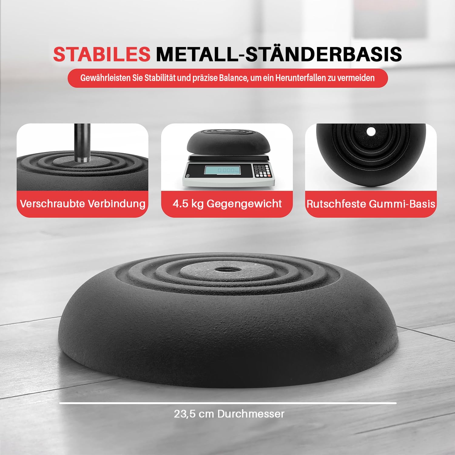 Pyle Universal Microphone Stand - Handheld Mic Compatible, Heavy Compact Base, Lightweight & Compact Design, 2.8 To 5 Ft Height