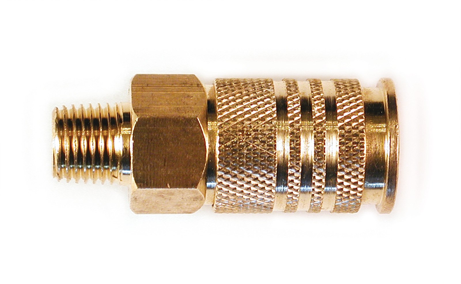 Primefit Uc1414Mb 1/4 Inch Universal Brass Coupler With 1/4 Inch Male Npt
