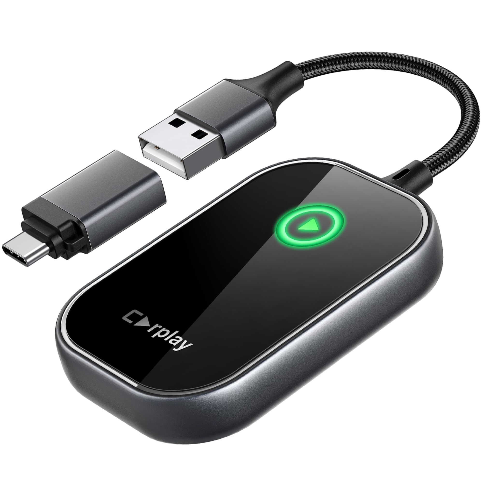 (2023 Upgrade) Wireless Carplay Adapter For Apple Iphone, Converts Factory Wired To Wireless Carplay Dongle Plug & Play Auto Con