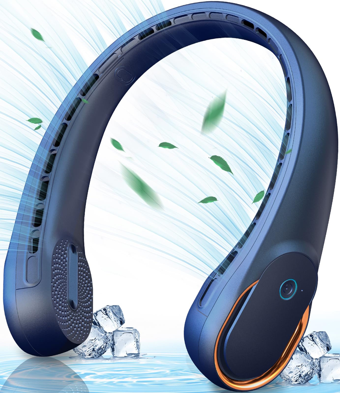 Portable Neck Fan, Personal Bladeless Rechargeable, Upgraded 4000Mah Battery & 360 Surrounding Air Outlet, Increase Air Volume,