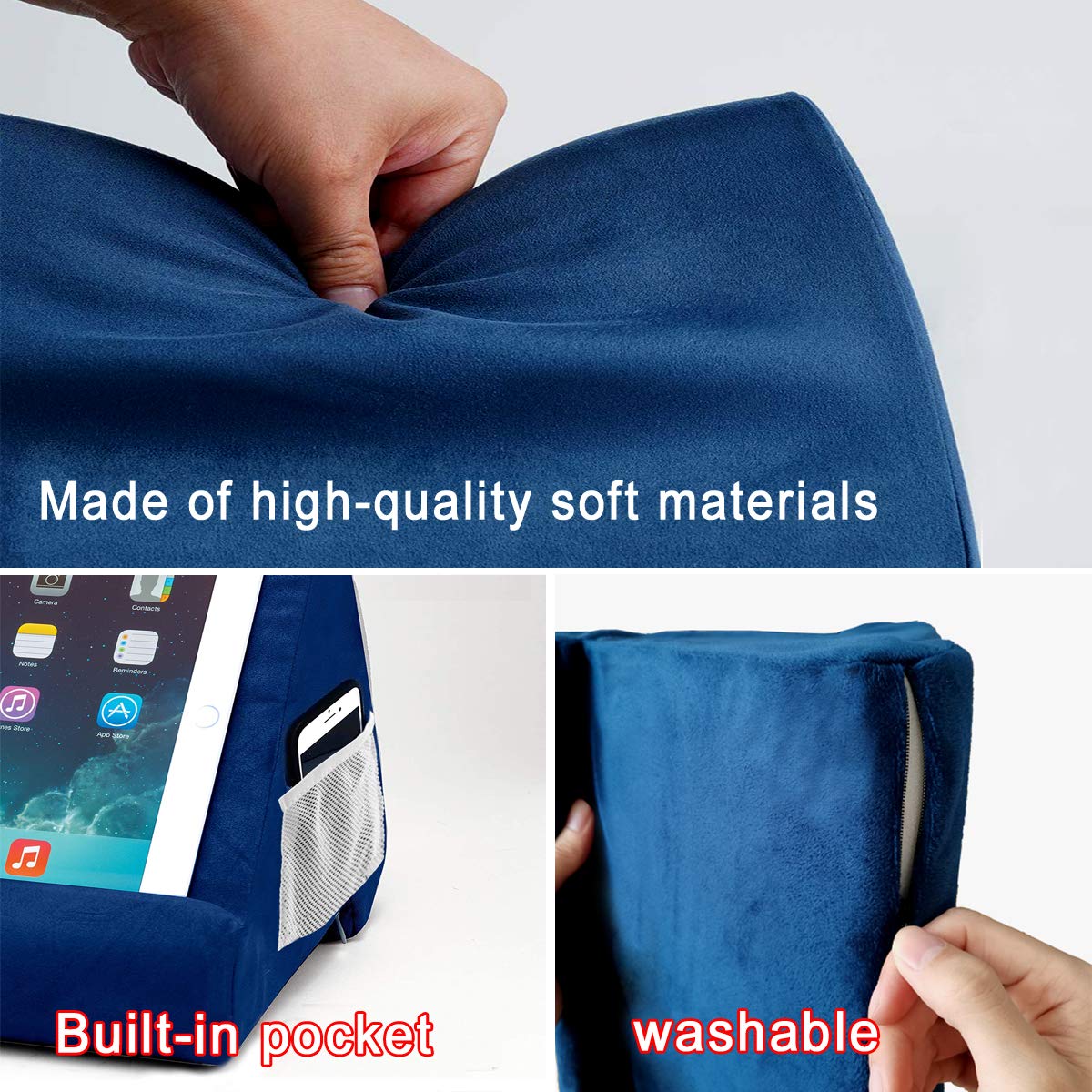 Samhousing Tablet Pillow Stand   Tablet Holder Dock For Bed With Multi Viewing Angles, Compatible With Ipad Pro 9.7, 10.5,12.9 A