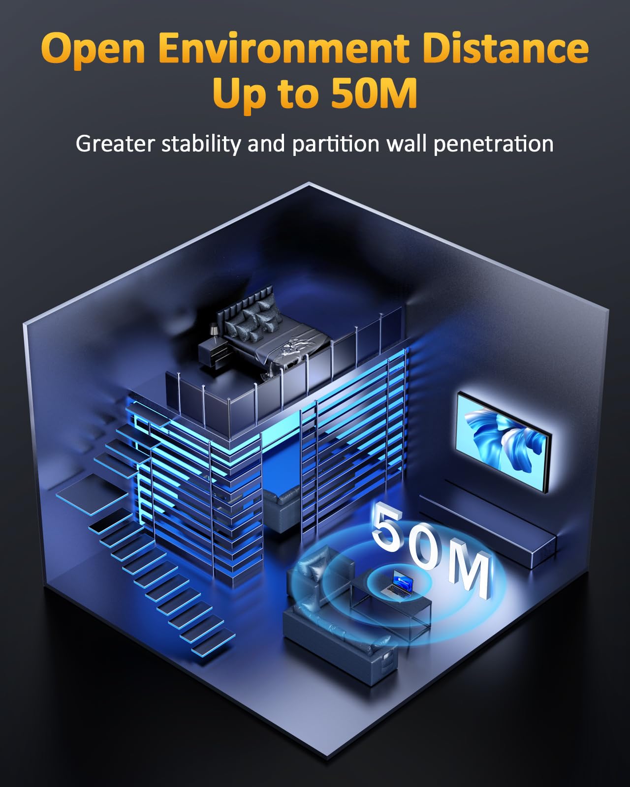Zexmte 5.1 Usb Bluetooth Adapter For Pc, Bluetooth Dongle For Pc, 50M/164Ft Long Range Bluetooth Adapter Stable Signal, With Fpc