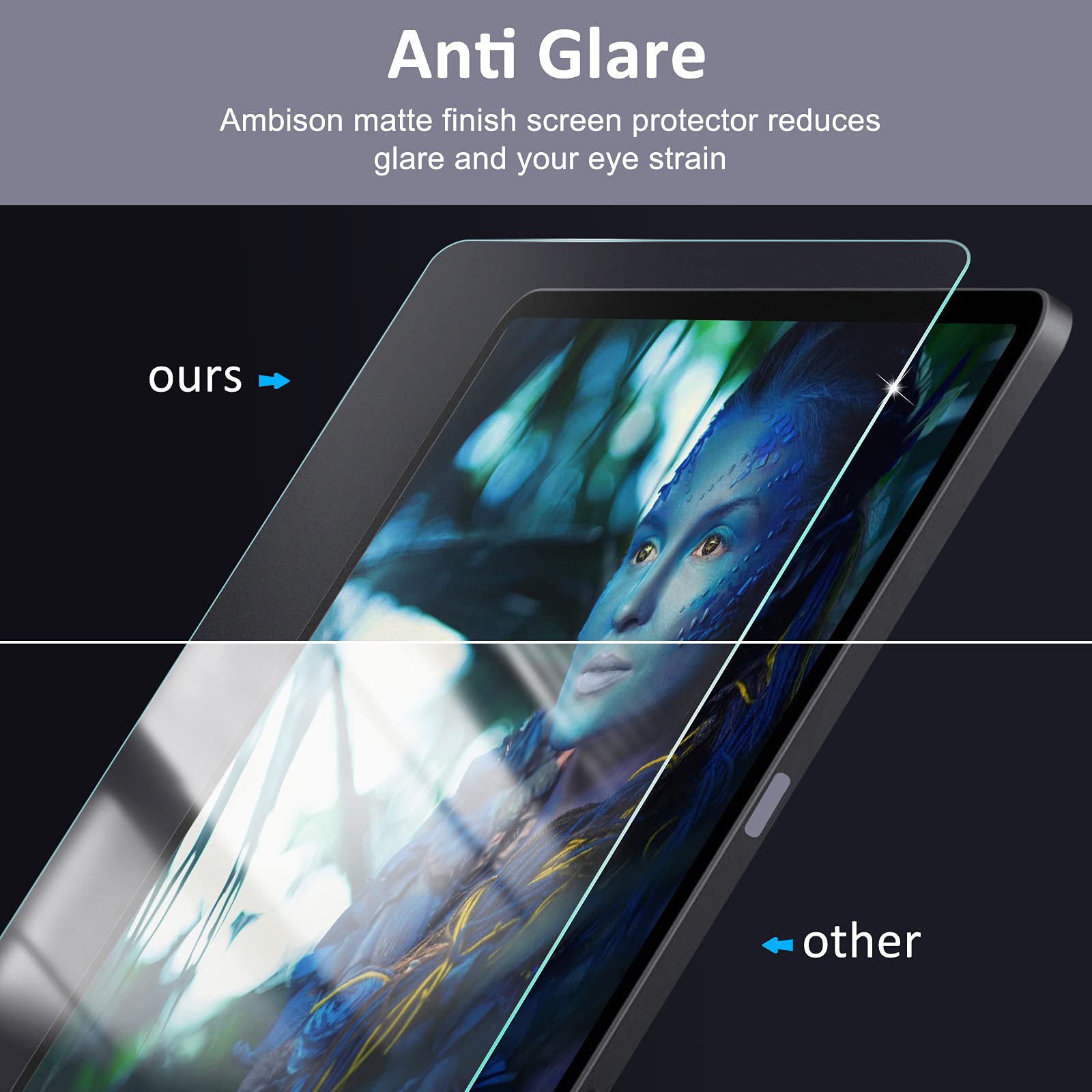 Ambison 1 Pack Matte Glass Screen Protector Compatible With Ipad Mini A17 Pro 2024&Ipad Mini 7/6Th Generation 8.3Inch Anti Glare/Fingerprint Free/Smooth As Silk/Tempered Glass Scratch Resistant