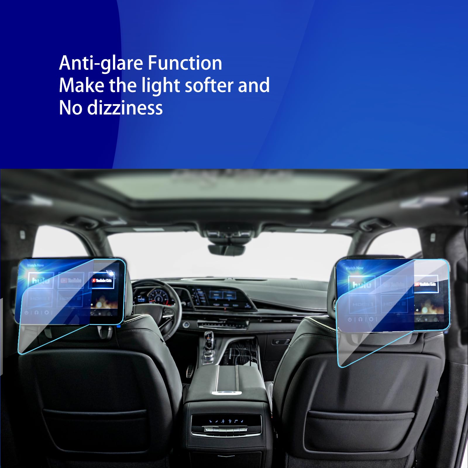 Xxciwp 2Pack For 2024 Escalade Screen Protector 2021 2022 2023 2024 Cadillac Escalade/Escalade V Accessories Rear Seat Tv Dual 1