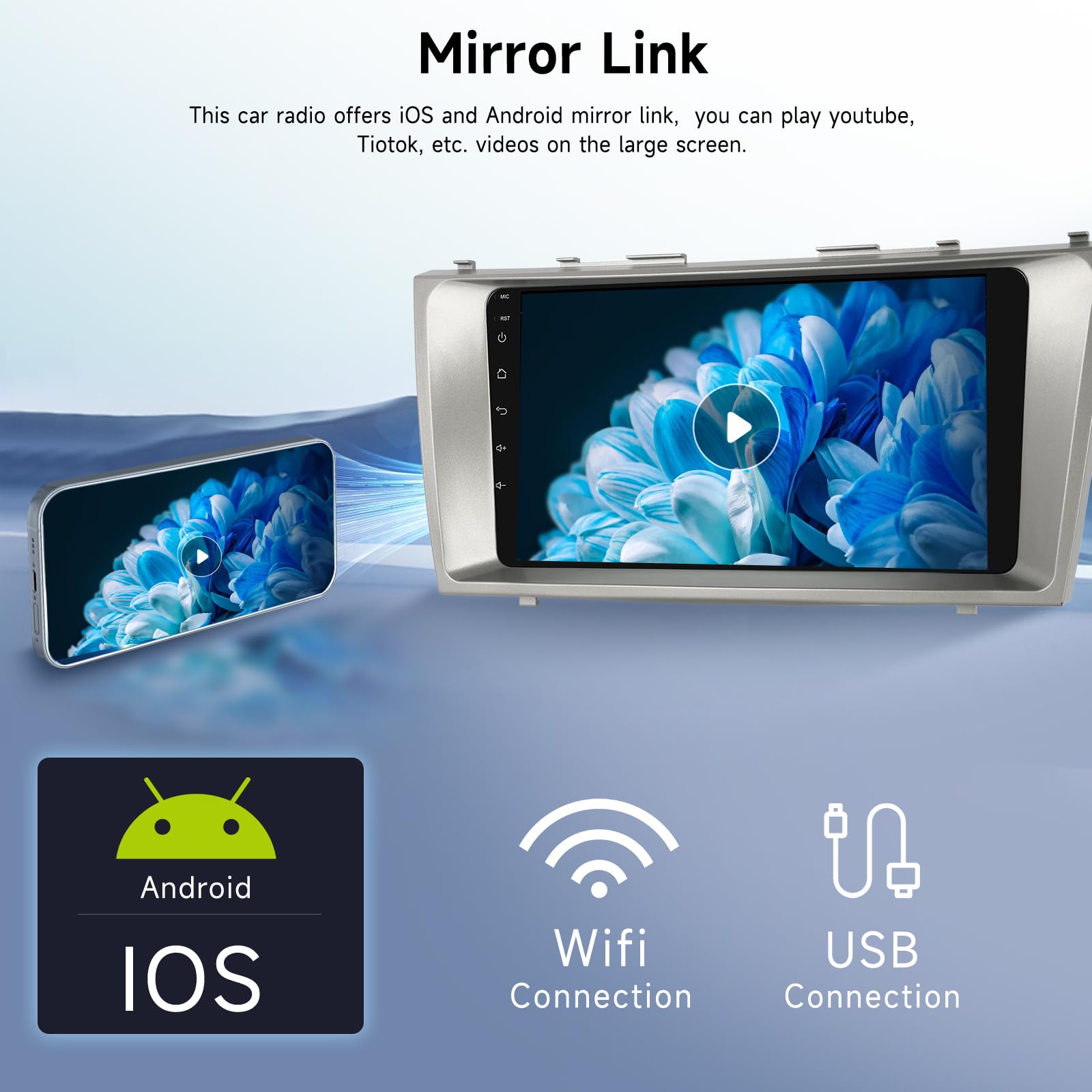 For Toyota Camry 2006 2007 2008 2009 2010 2011 Android Car Stereo For Toyota Camry 9 Inch Hd Touch Screen Car Radio With Mirror