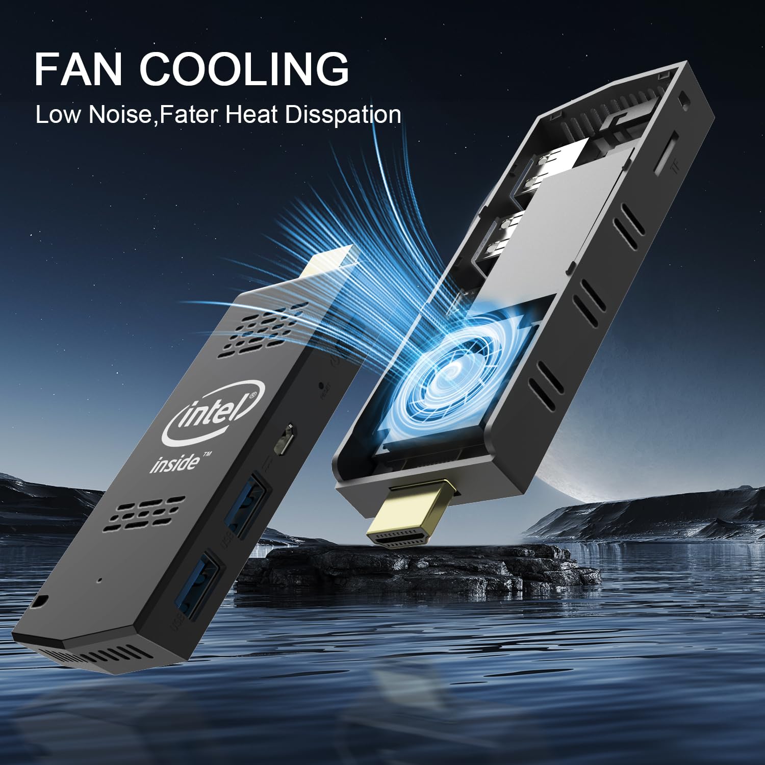 Aladawn Intel Compute Stick 8Gb Ram 128Gb Rom With Intel Atom Z8350 And Windows 10 Pro,Mini Pc Stick Support 4K Hd,2.4G/5G Wifi,