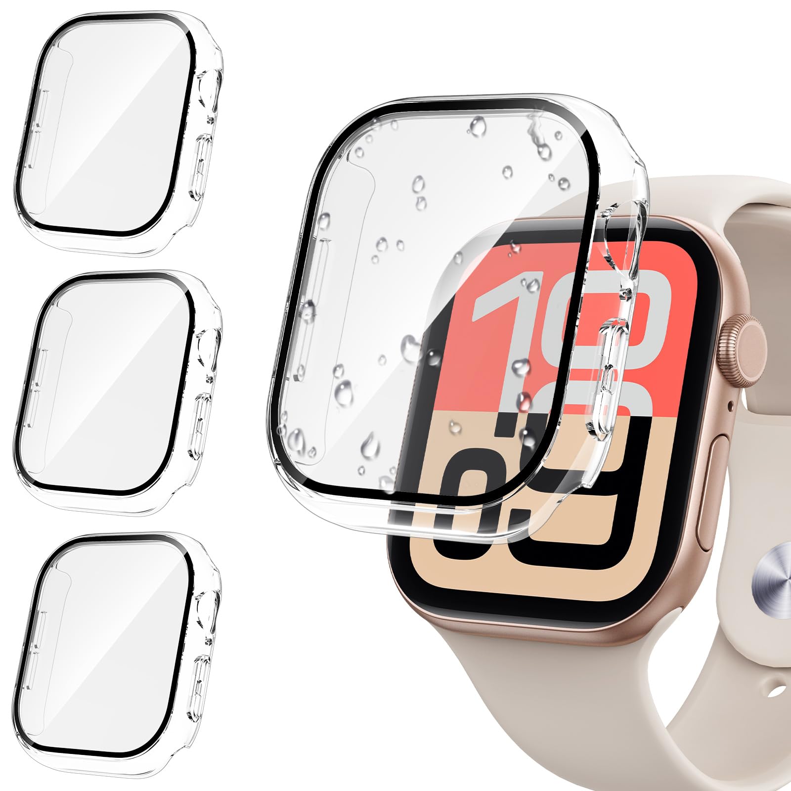 Tensea [3PCS for Apple Watch Screen Protector Case 40mm SE 3/SE 2rd Generation/SE/Series 6/5/4 Accessories, iWatch Protective Fa