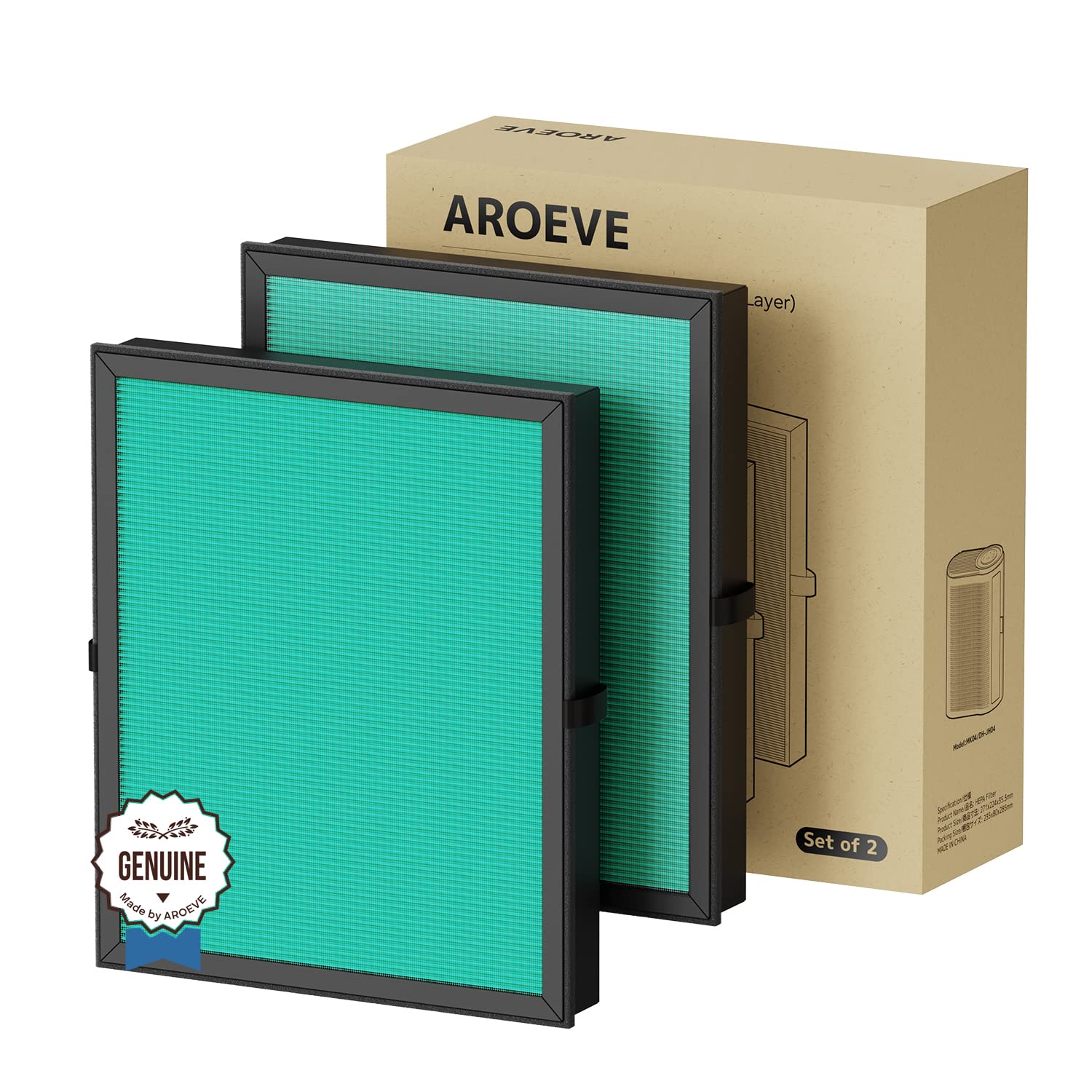 Aroeve Mk04 Air Filter Replacement 4 In 1 High Efficiency Pollen Pet Dander Hair H13 Hepa Air Filter Suitable  Pet Dander Versio