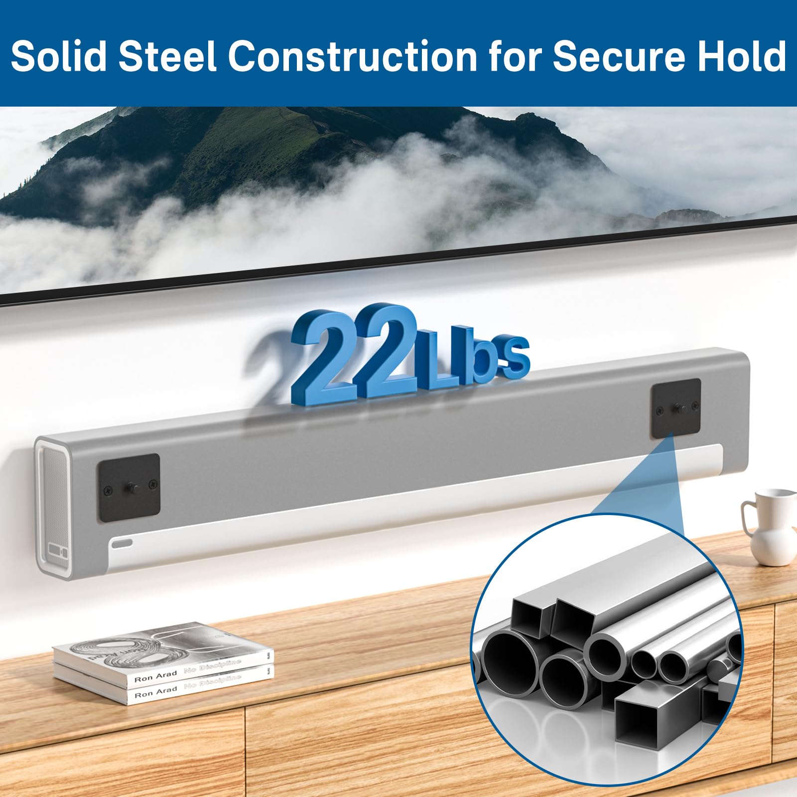 Notiela Heavy Duty Mount Bracket For Sonos Playbar Wall Mount Under Tv Mounting Bracket For Sonos Playbar Mount   Simple And Eas