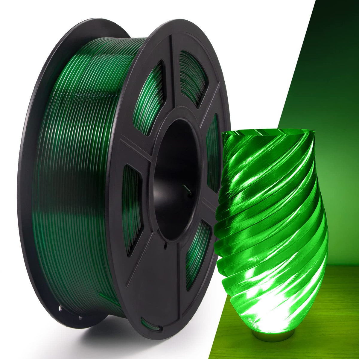 Iemai Clear Petg Filament 1.75Mm, Transparent Green 3D Printer Filament, High Speed Petg Filament For 50 600Mm/S Fast Printing 1
