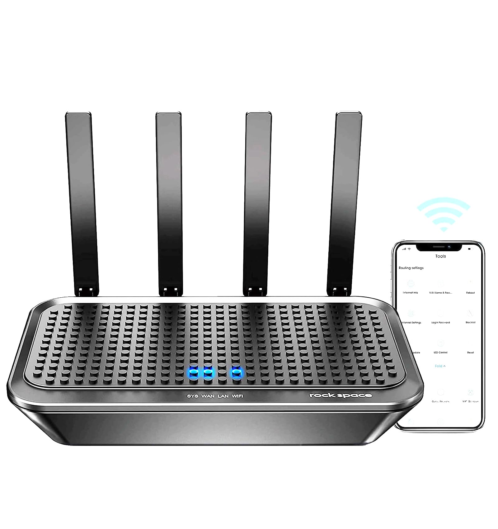 Wifi Router Ac2100 Wifi Router W 4 Gigabit Lan Ports For 60 Devices, High Speed Router(2100Mbps) And Long Range Router(3000Sq.Ft