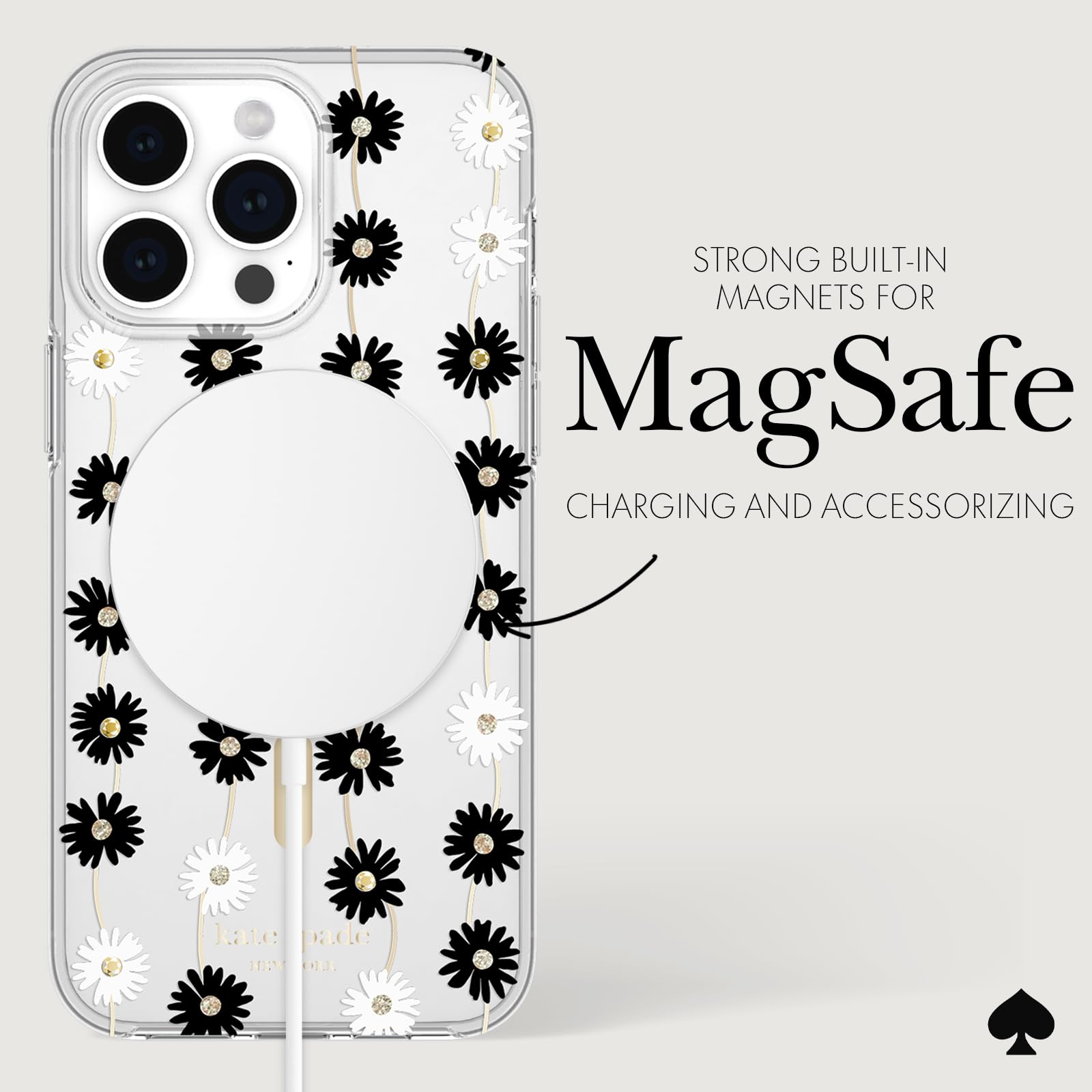 Kate Spade New York Iphone 15 Pro Max Case, Compatible With Magsafe   Daisy Chain