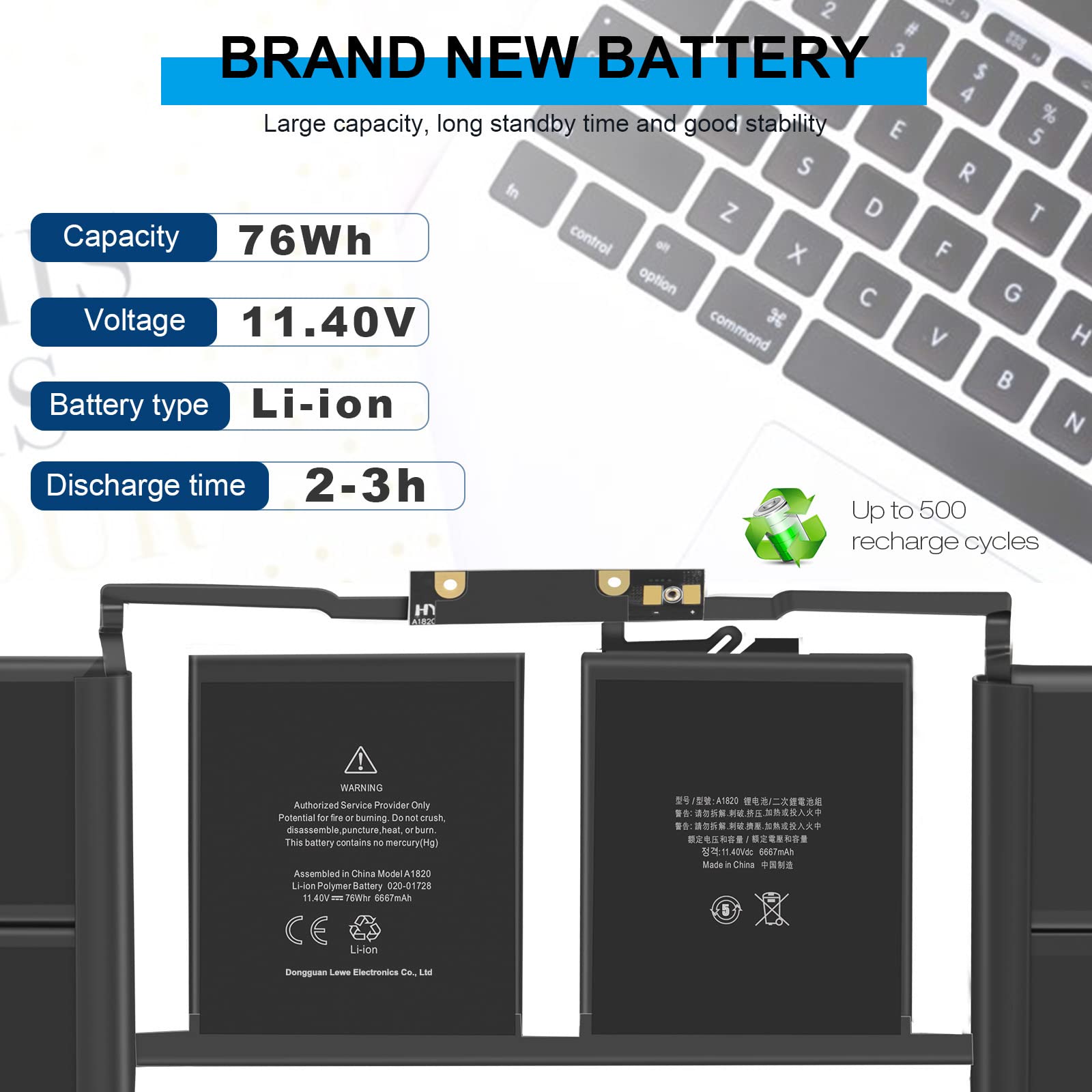 Fancy Buying A1820 A1707 Laptop Battery for MacBook Pro 15-inch Late 2016 Mid 2017 Touch Bar Black