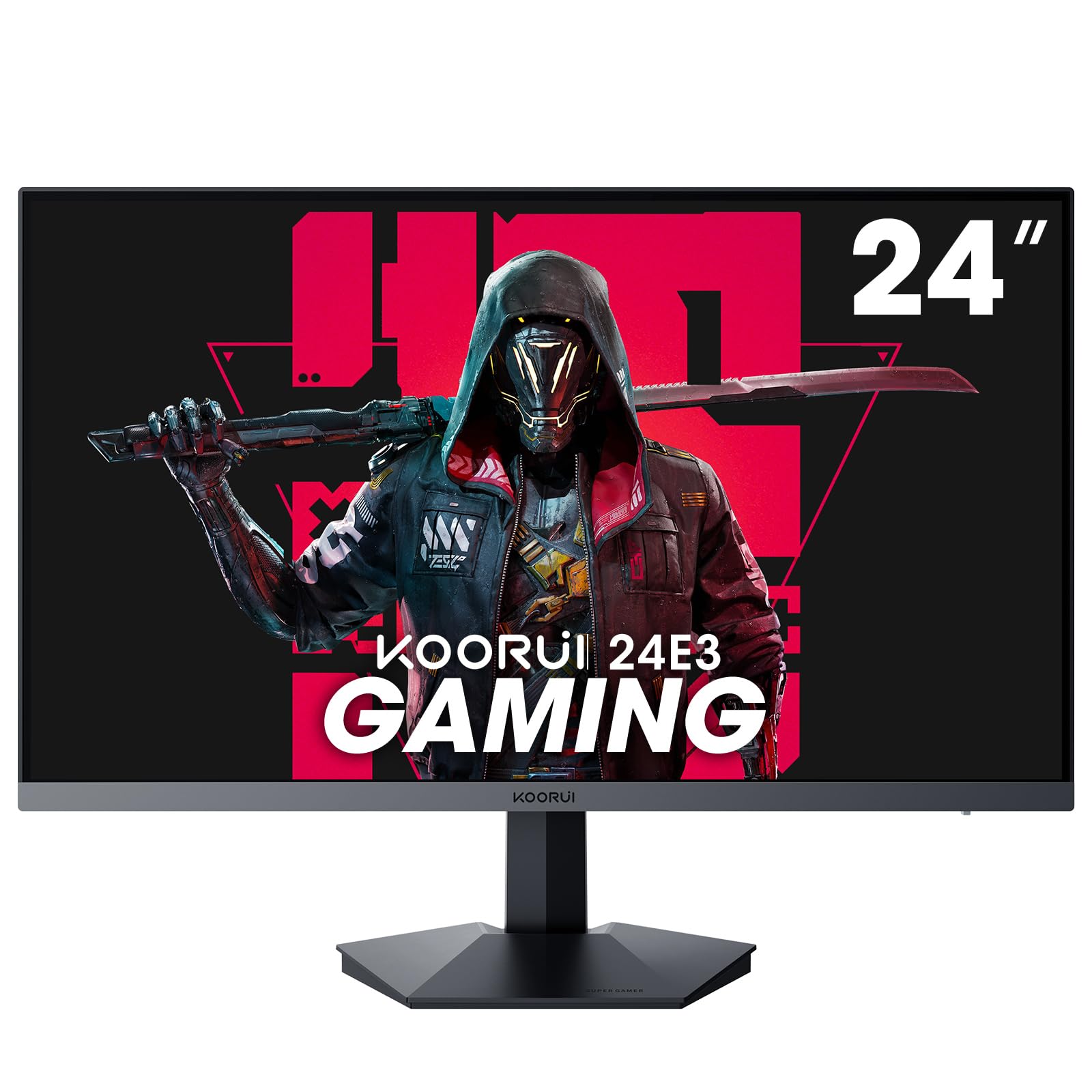 Koorui Monitor, 24'' Gaming Monitor, 165Hz Fhd Computer Monitor, Ips 1Ms Pc Monitor, 99% Srgb Color Gamut, Adaptive Sync, Ultra