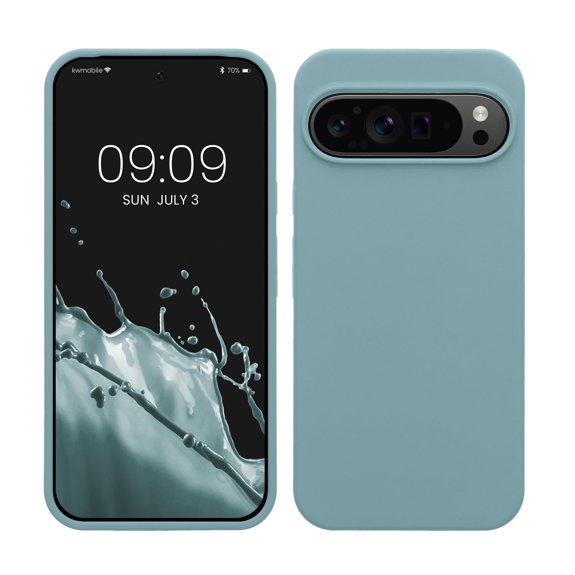 kwmobile Case Compatible with Google Pixel 9 Pro XL Case - TPU Silicone Phone Cover with Soft Finish - Antique Stone