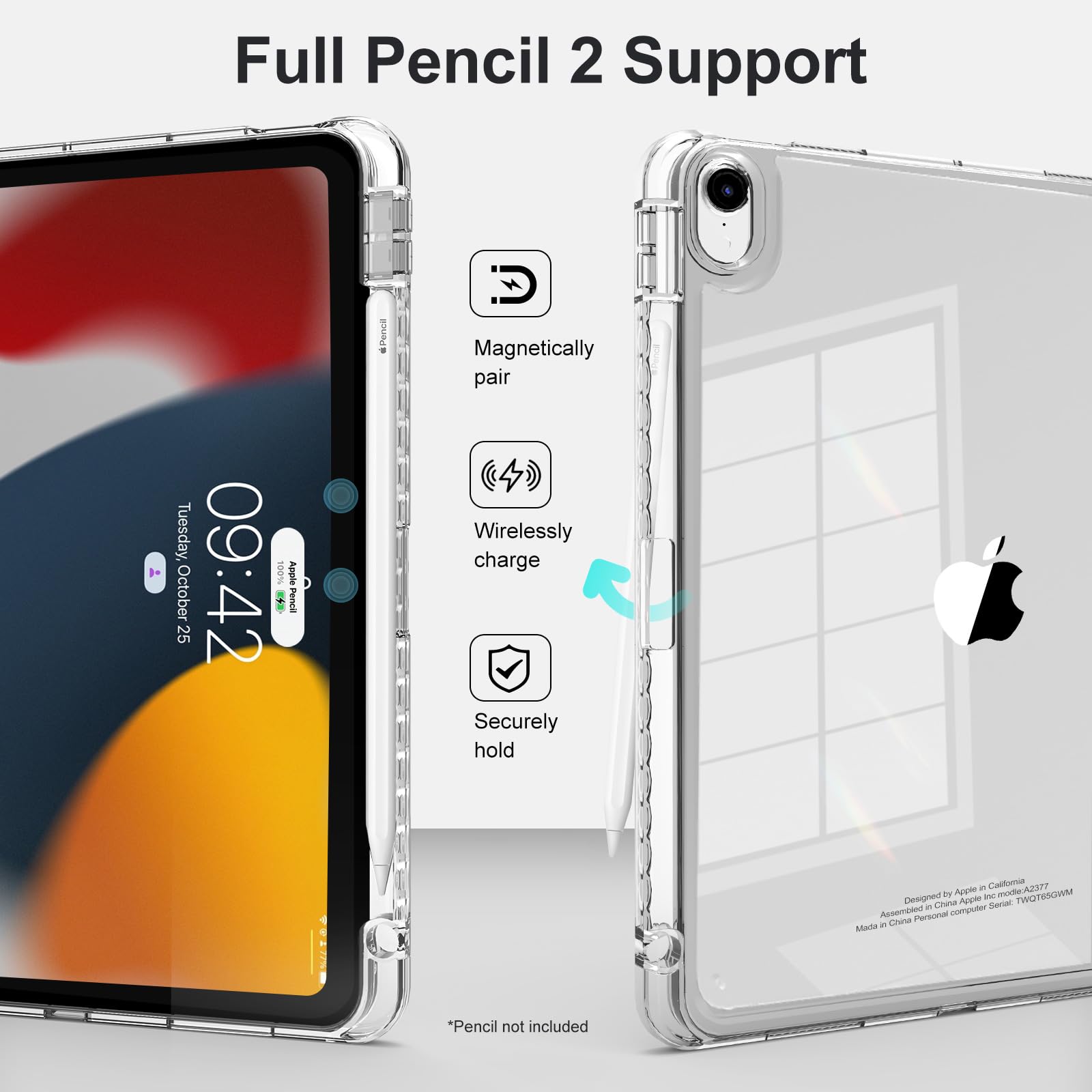 Mygroo For Ipad Air 11 Inch Case 2024, Ipad Air 5Th Generation Case 2022 With Pencil Holder, 2020 Air 4Th Generation Cute Case,