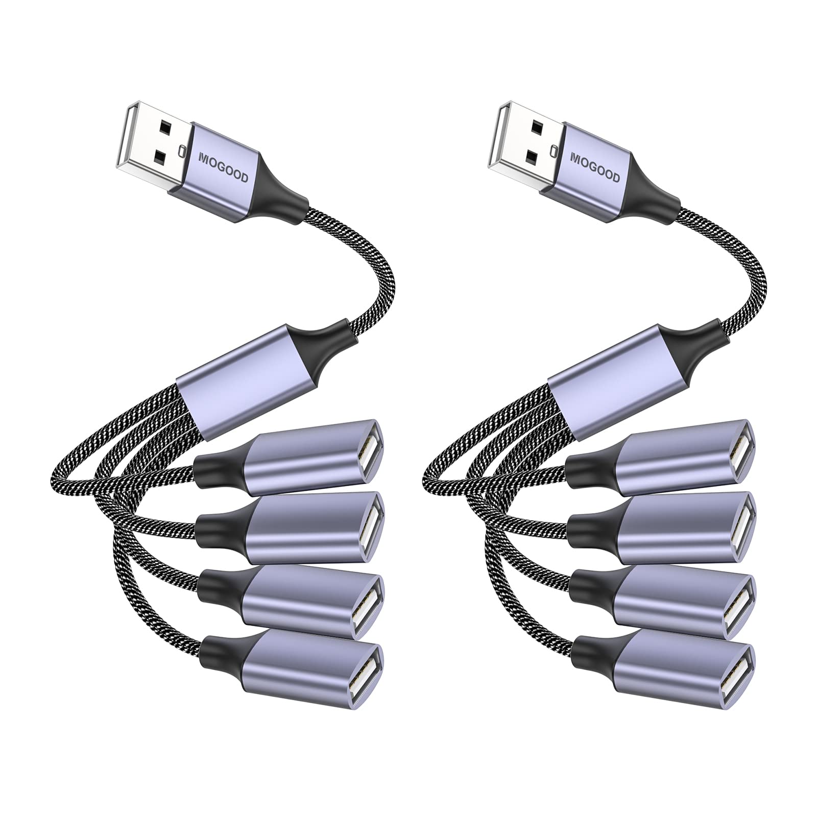 Mogood 4 In 1 Usb Splitter Cable: Usb To 4 Usb Power/Data Adapter For Mac, Car, Xbox One, Ps4, Ps5, Pc