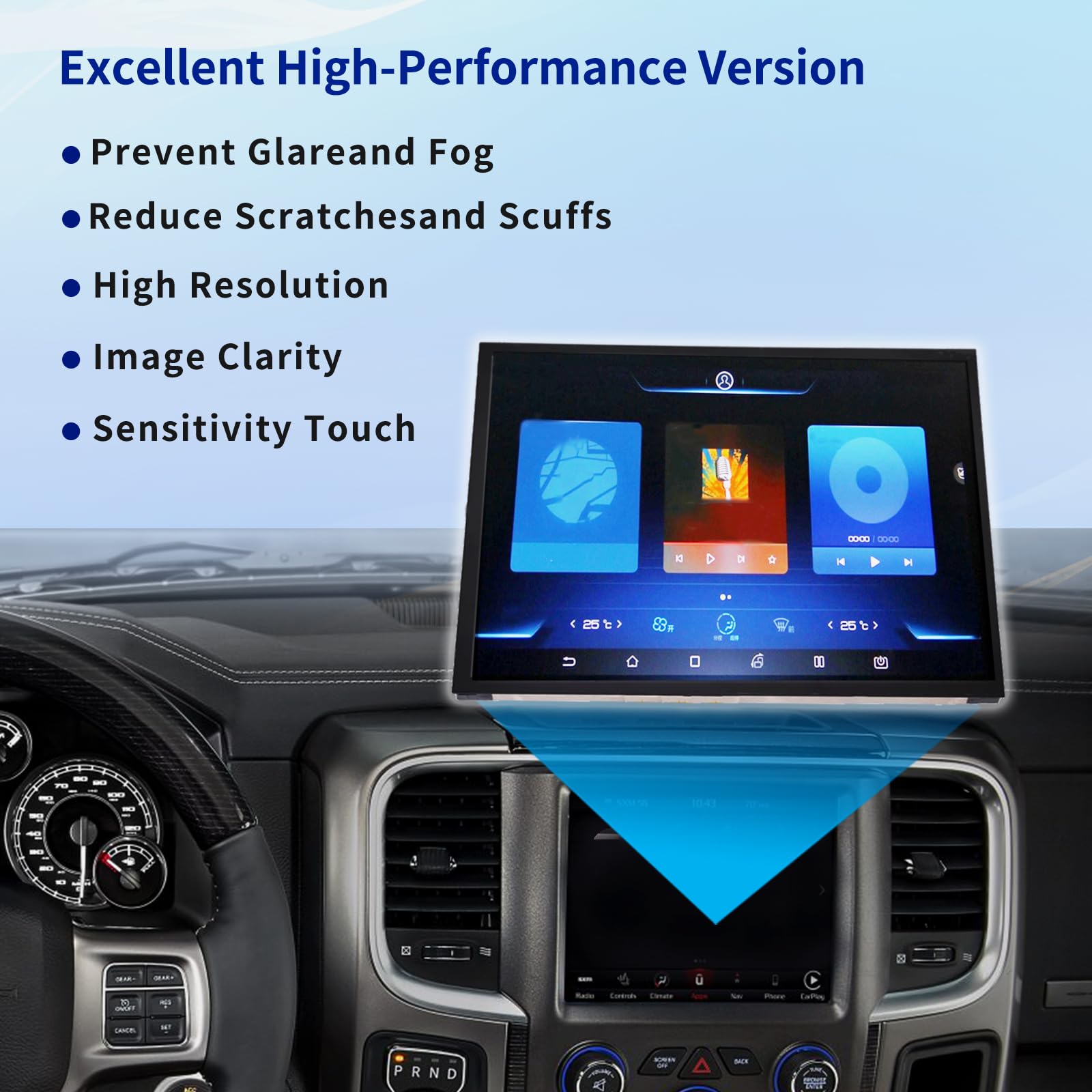 Getfarway Replacement 8.4'' Uconnect 4C Uaq Lcd Monitor Touch Screen Navigation Compatible With 2017 2020 Jeep Chrysler Dodge Ra