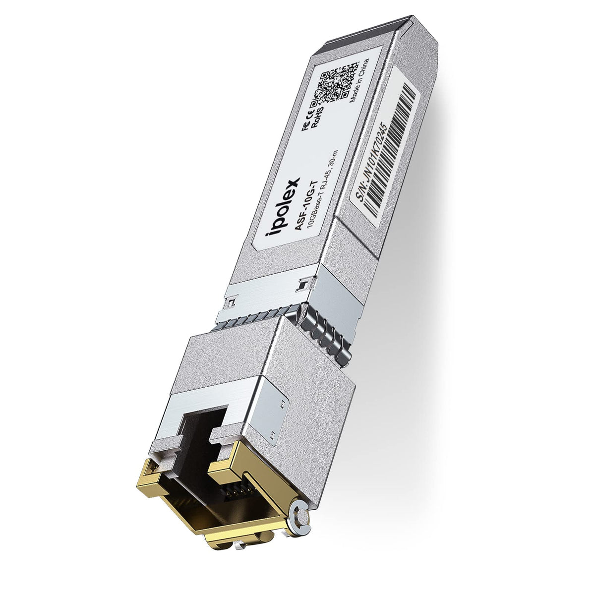 Ipolex 10Gbase T Sfp+ To Rj 45 Transceiver, Up To 30 Meter, For Ubiquiti Uf Rj45 10G, Unifi Uacc Cm Rj45 Mg, Meraki, Fortinet, N