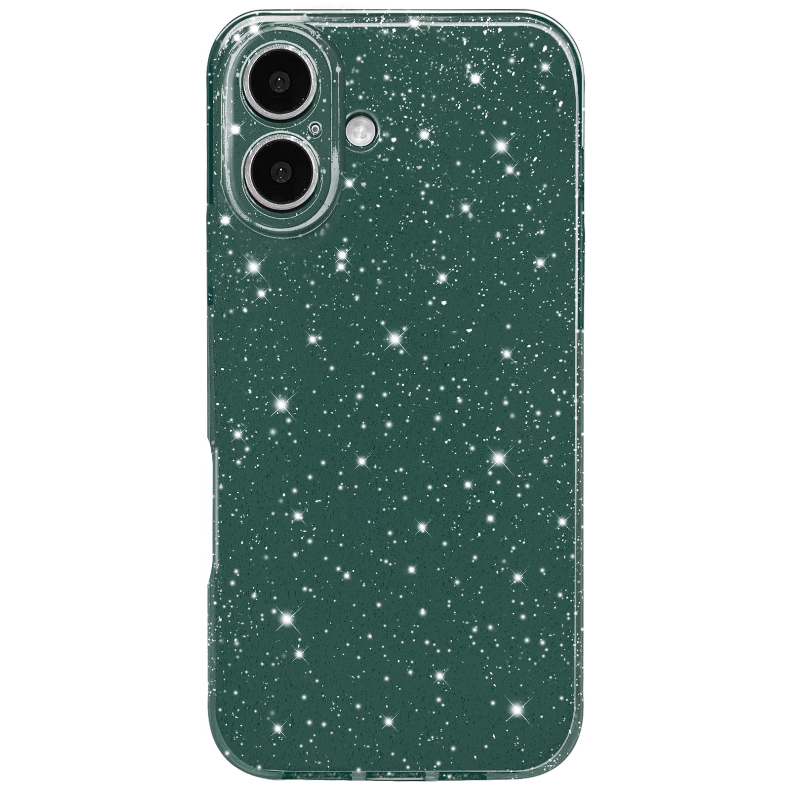 Hython Case for iPhone 16 Case Glitter Cute Sparkly Shiny Bling Sparkle Phone Cases 6.1, Thin Slim Fit Soft TPU Bumper Shockproo