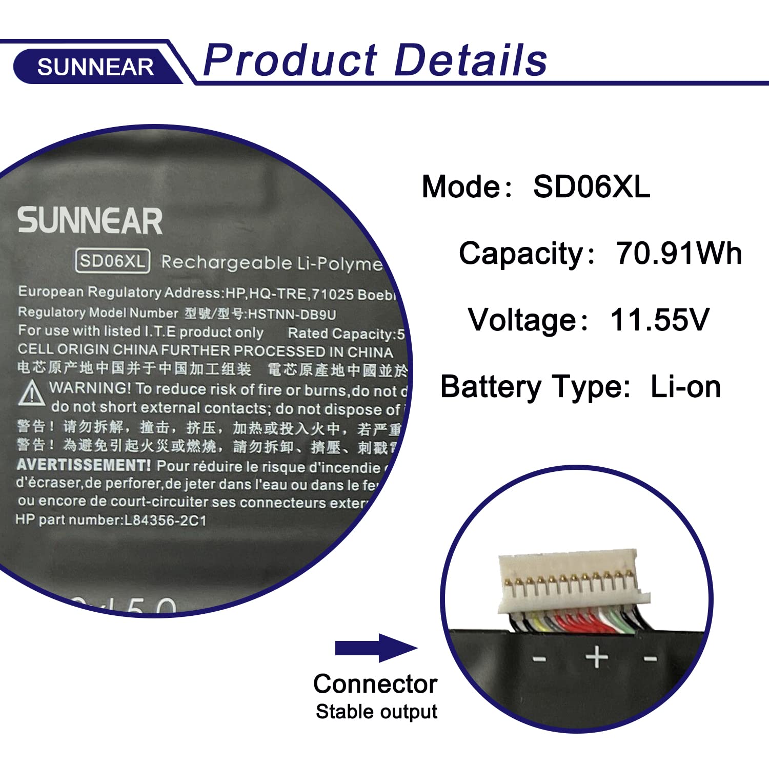 Sd06Xl Battery Replacement For Hp Omen 15 Ek 15 En 15 Ek0000 15 Ek0009Tx 15 En0029Nr Series Laptop Hstnn Db9U L84356 2C1 L84392