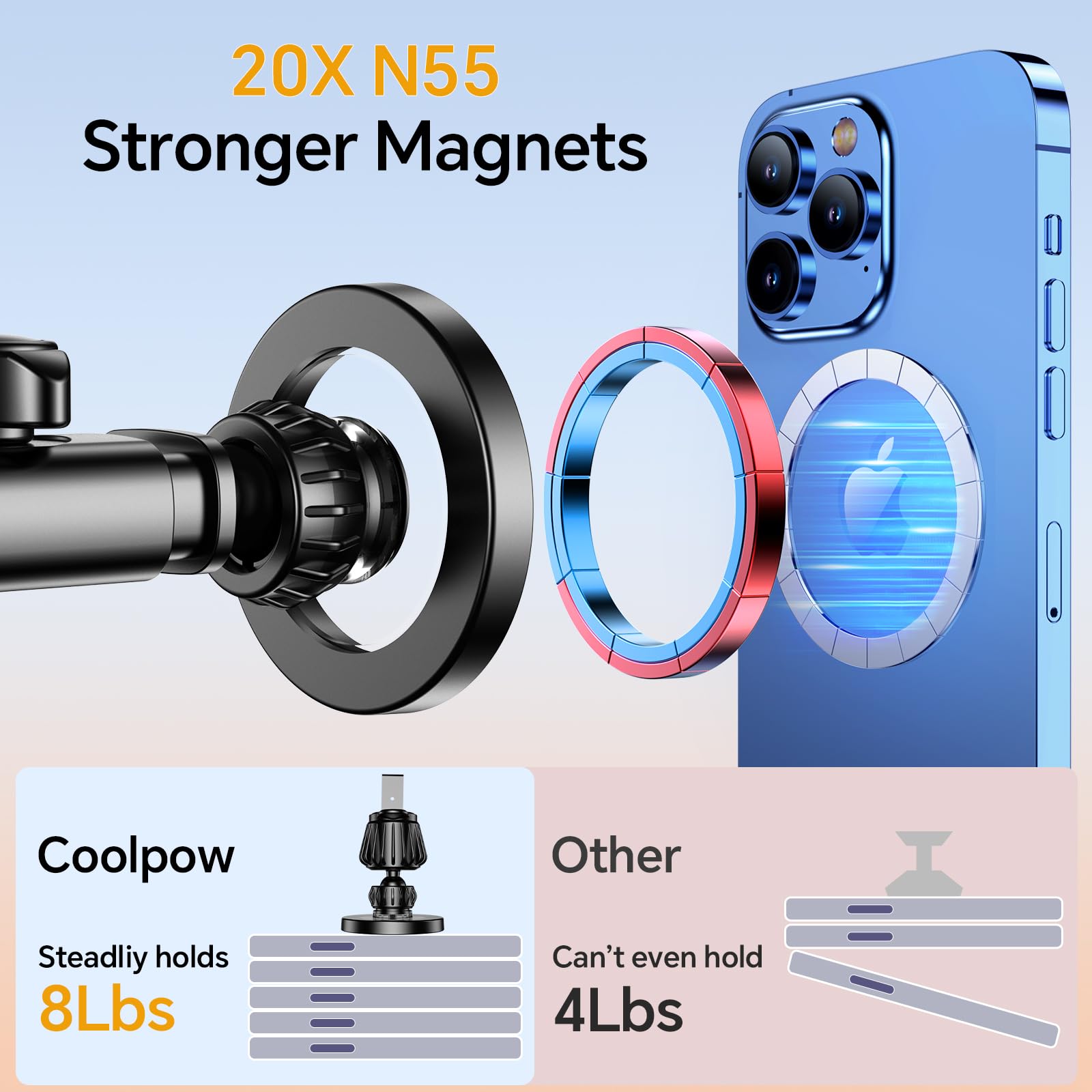 For Magsafe Car Mount? Windshield + Vent + Dash ? Magnetic Phone Holder For Car Phone Holder Mount Cell Phone Holders For Your C