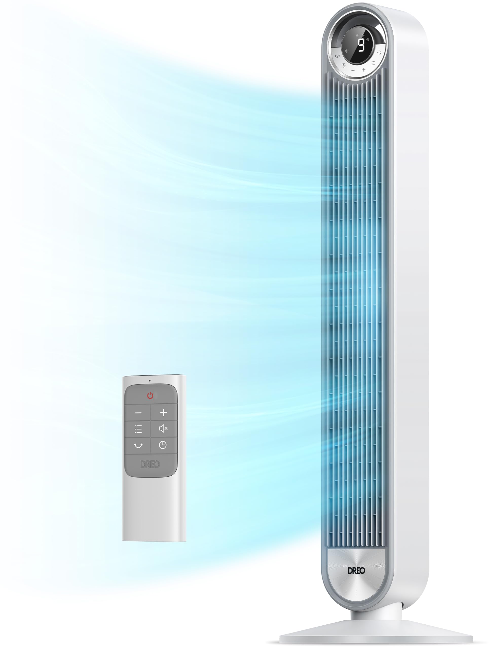 Dreo Tower Fan For Bedroom, Upgrated Dc 9 Speeds Utral Quiet Floor Fan, 90? Oscillating Fans For Indoors With 28Ft/S Velocity, 1